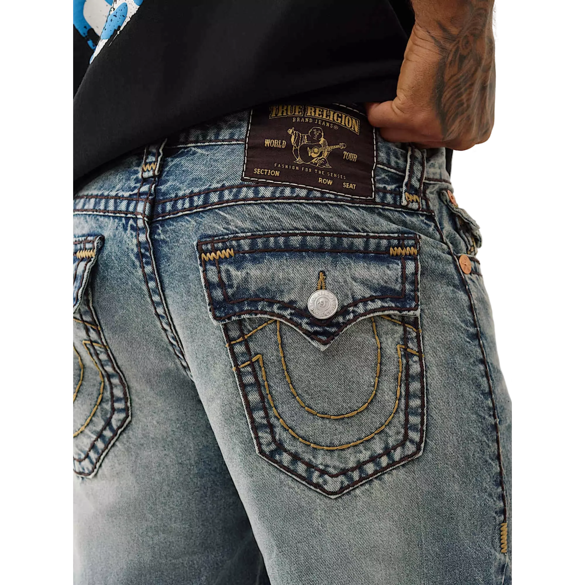 True Religion Men's Vinny Super T Ultra Baggy Jeans - INDIGO