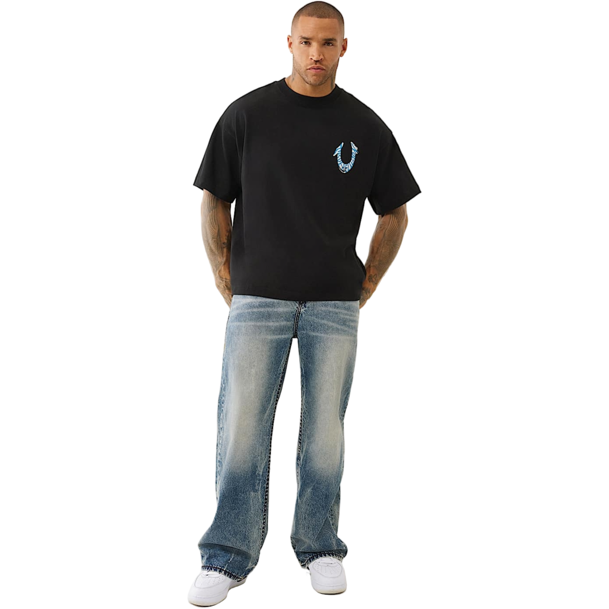 True Religion Men's Vinny Super T Ultra Baggy Jeans - INDIGO Thumbnail View 6