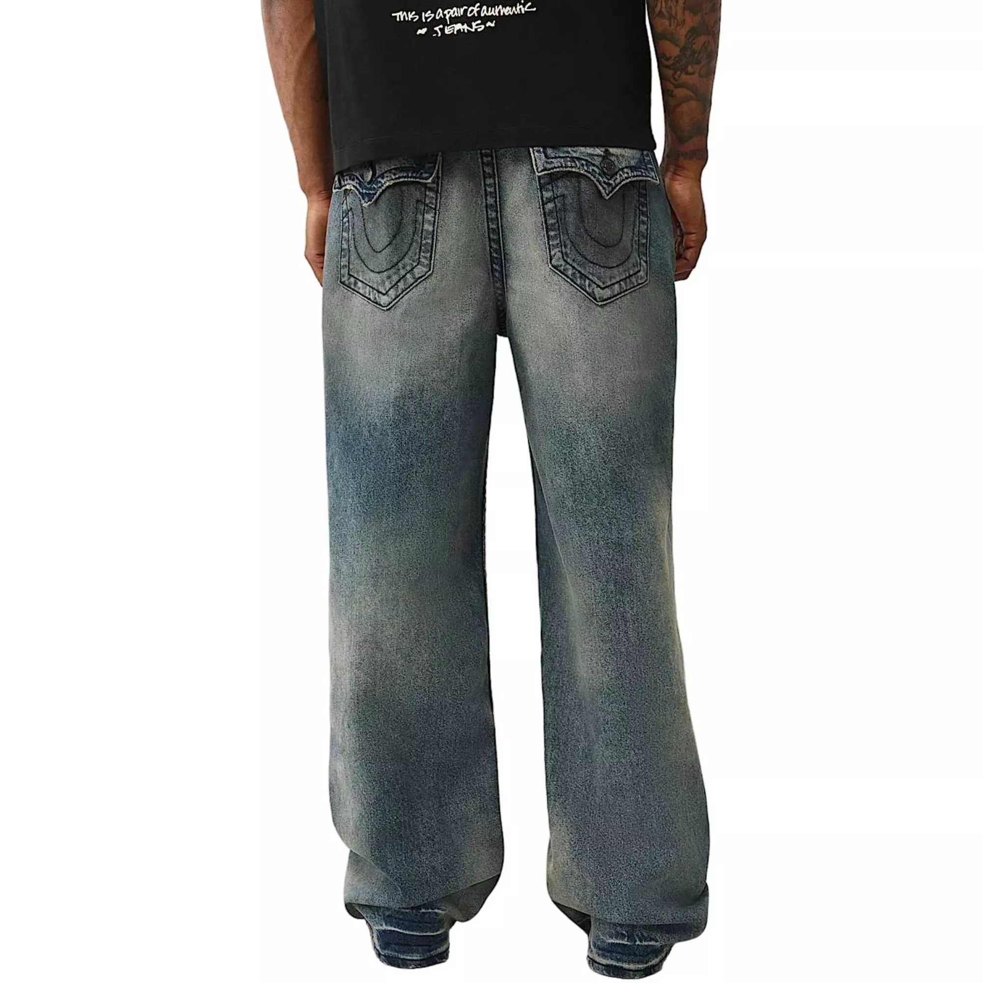 True Religion Men's Vinny Ultra 34" Baggy Jeans - DENIM