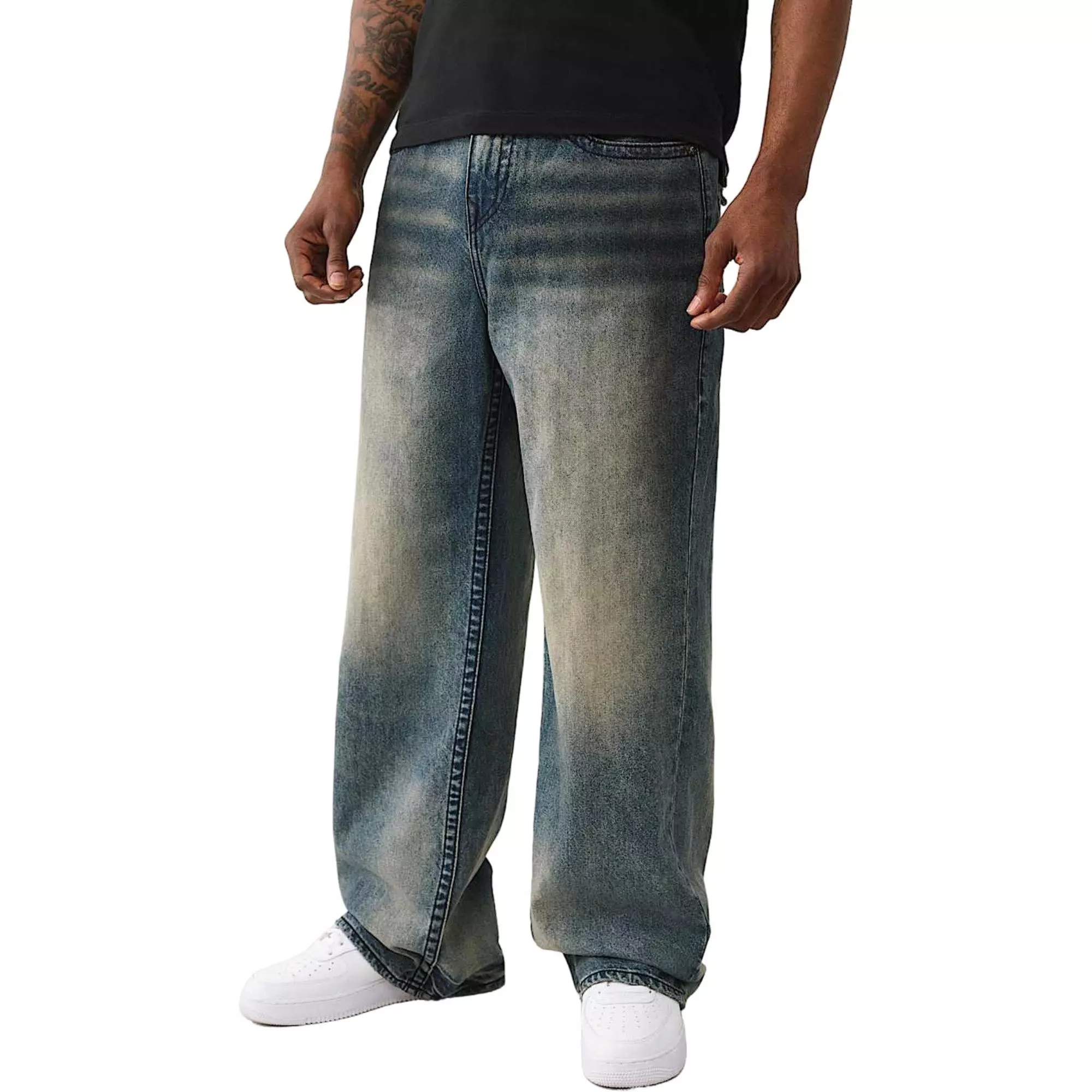 True Religion Men's Vinny Ultra 34" Baggy Jeans - DENIM