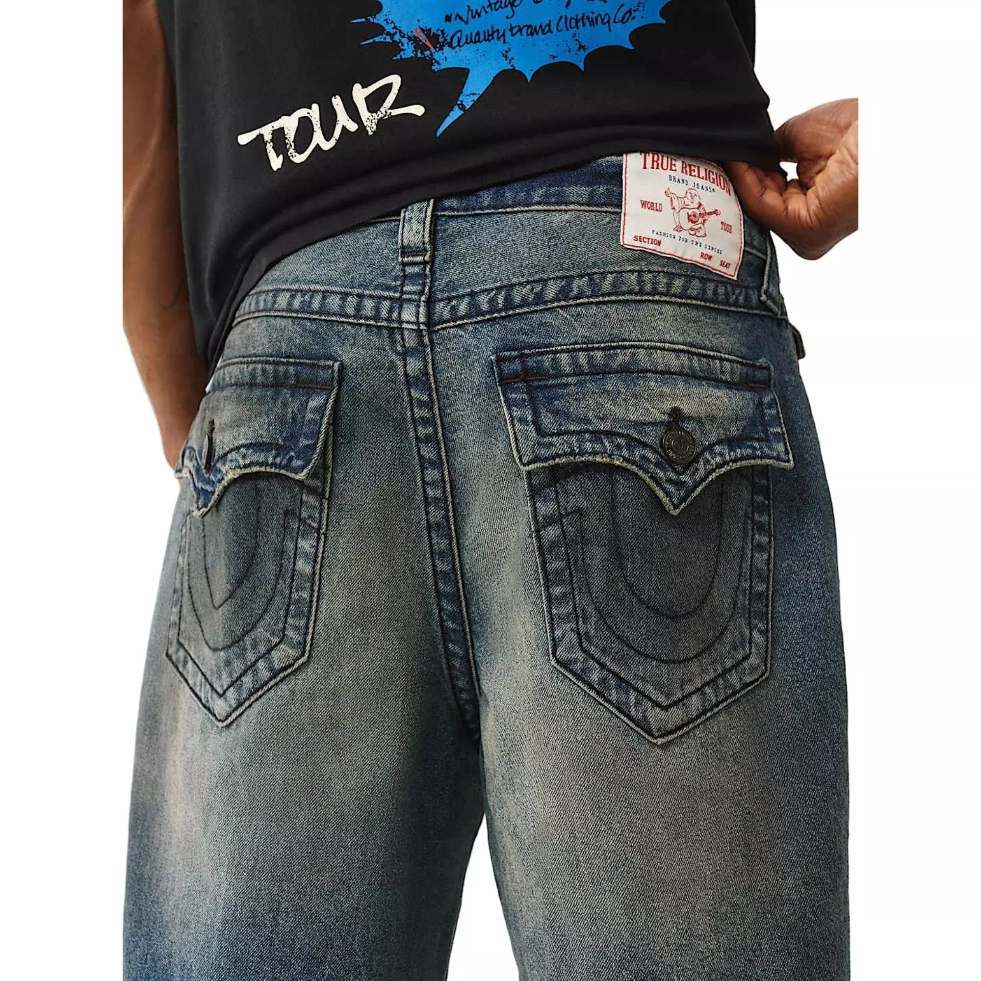 True Religion Men's Vinny Ultra 34" Baggy Jeans - DENIM