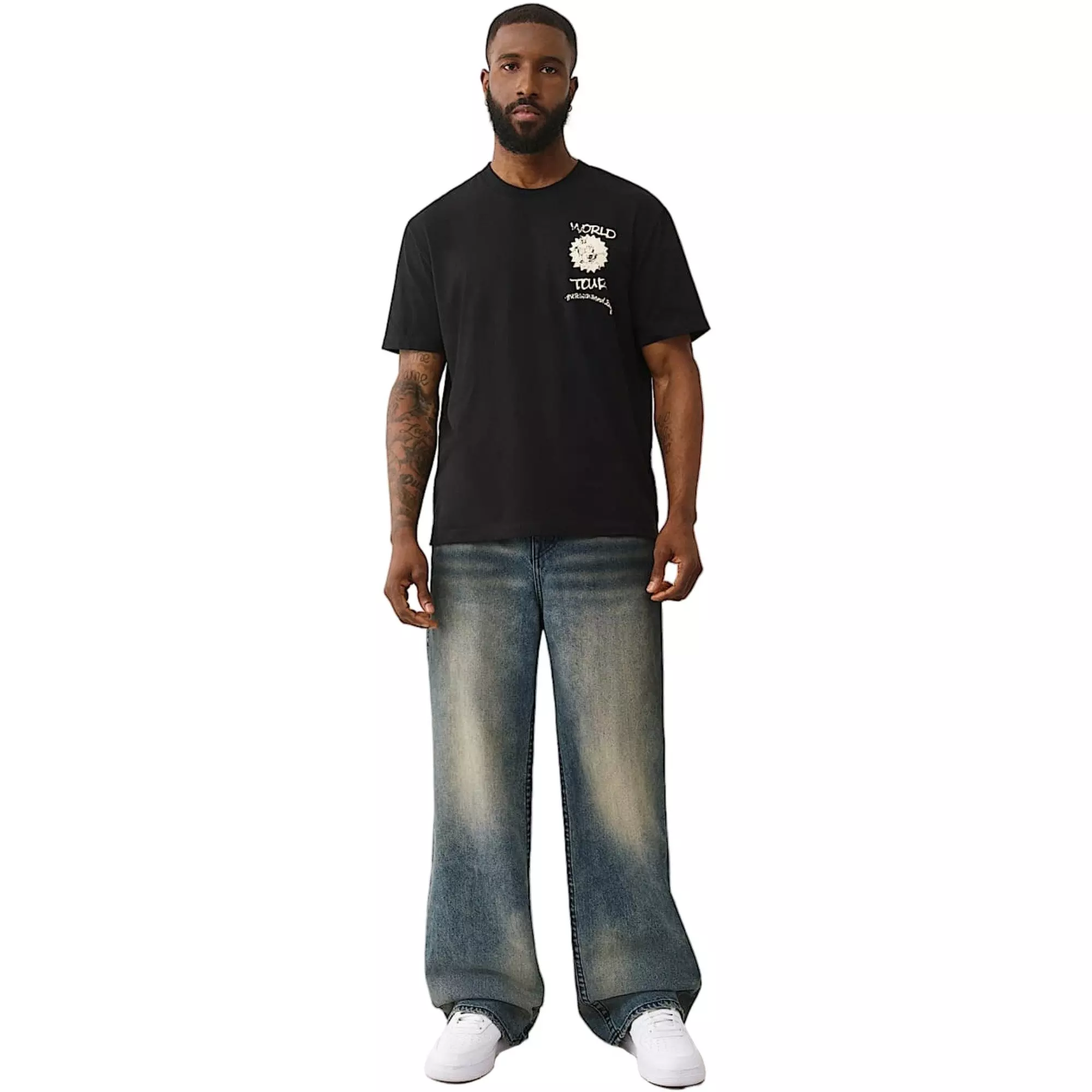 True Religion Men's Vinny Ultra 34" Baggy Jeans - DENIM