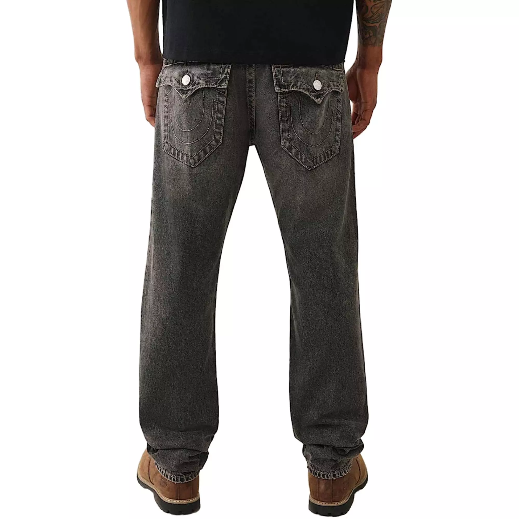 True Religion Men's Ricky Logo Appliqué Straight Jeans - CAMOUFLAGE