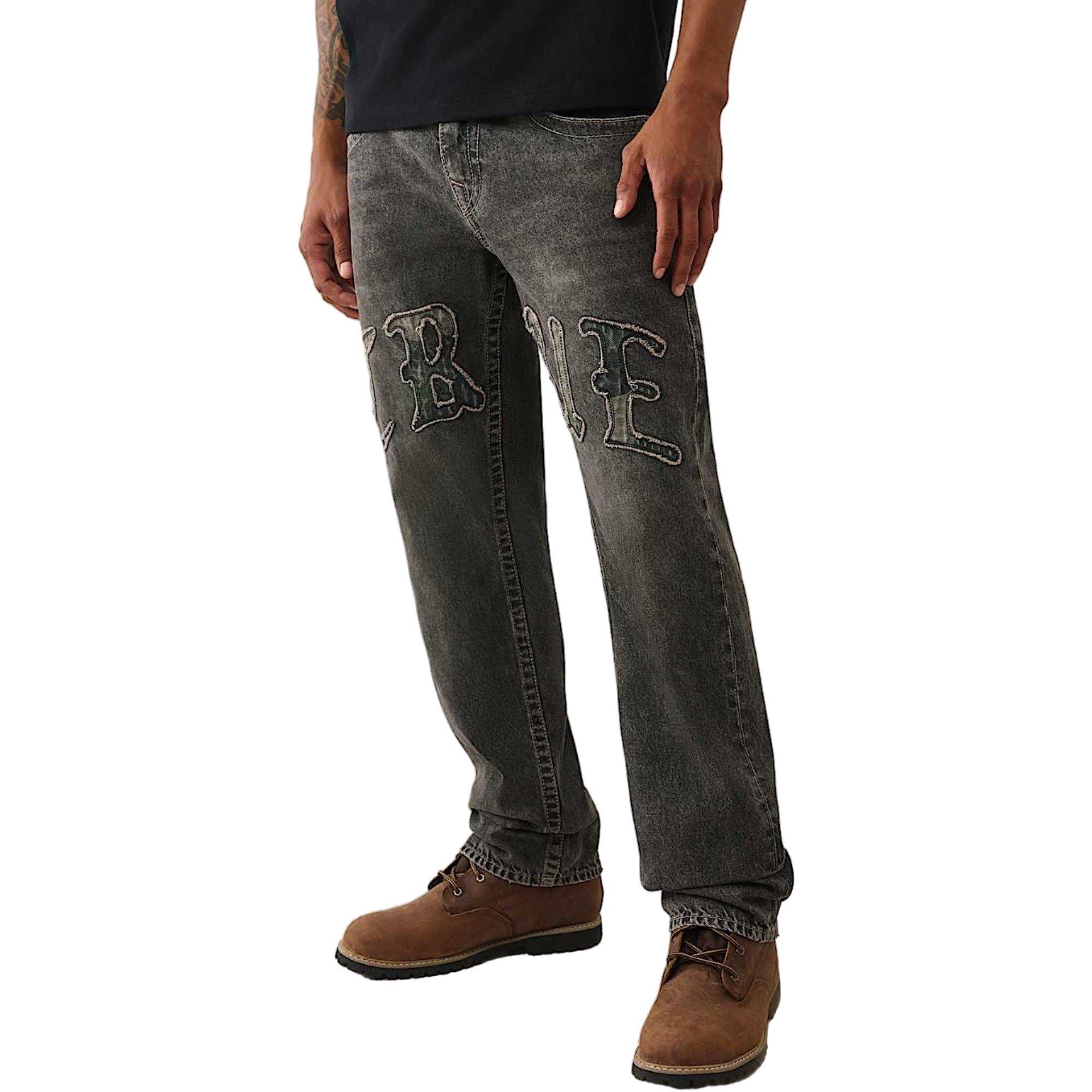 True Religion Men's&nbsp;Ricky Logo Appliqu&eacute;&nbsp;Straight Jeans - CAMOUFLAGE Thumbnail View 3
