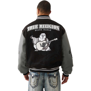 True Religion Men's Boxy Varsity Jacket