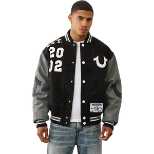 True Religion Men's Boxy Varsity Jacket
