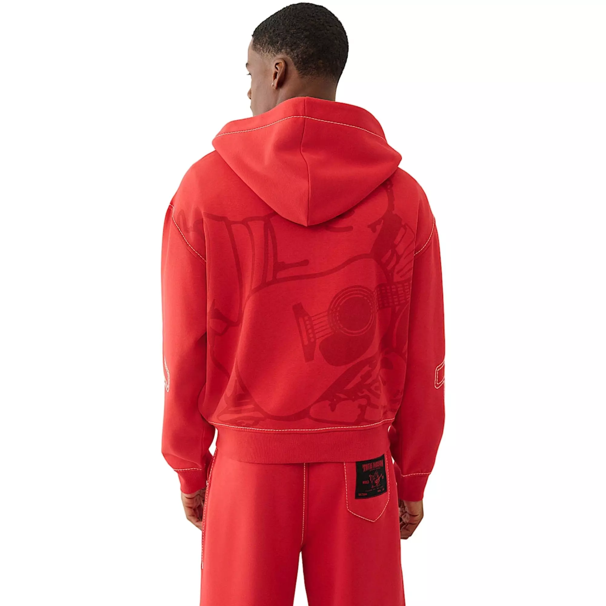 True Religion Men's Buddha Big T Full-Zip Jacket - RED