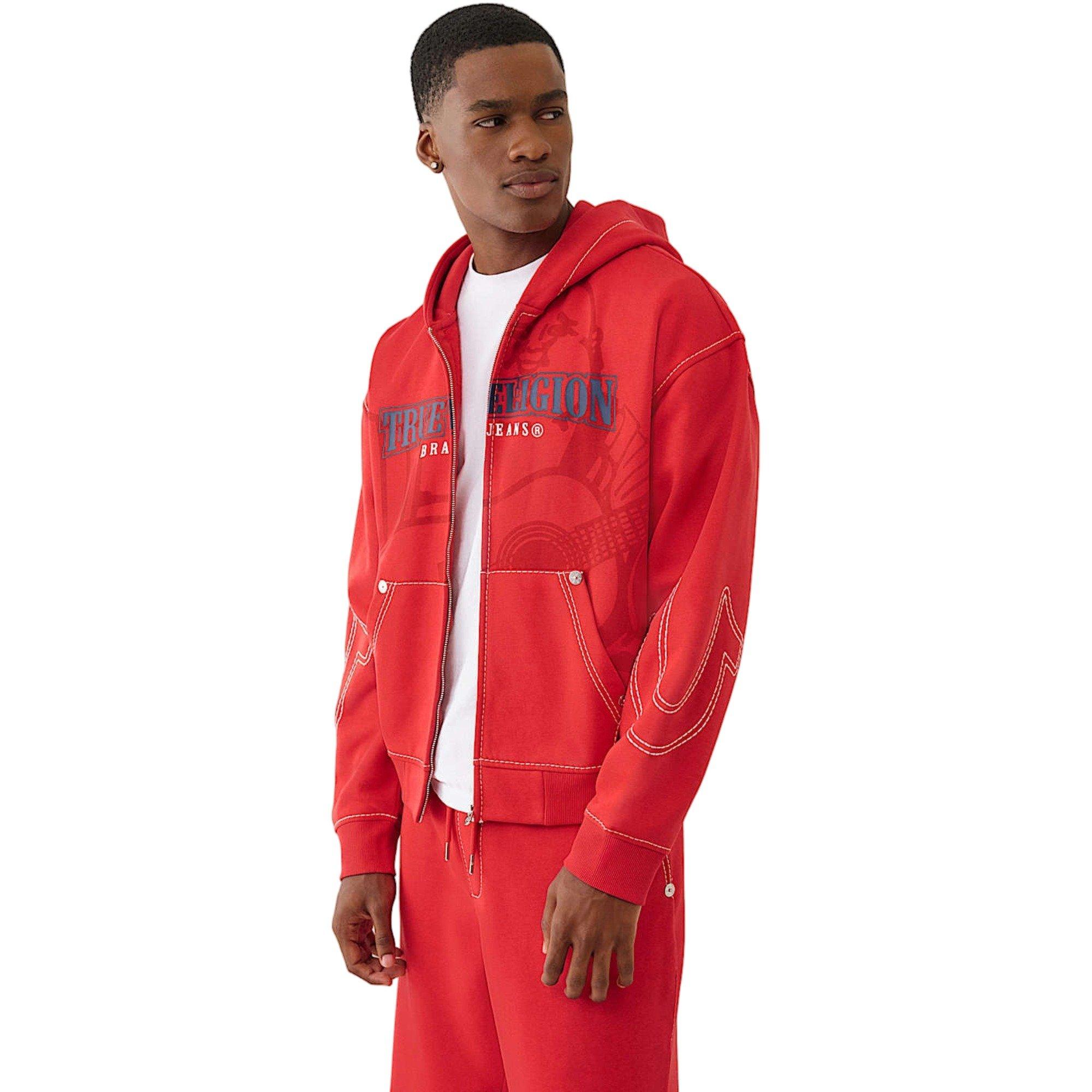 True Religion Men's Buddha Big T Full-Zip Jacket - RED Thumbnail View 3