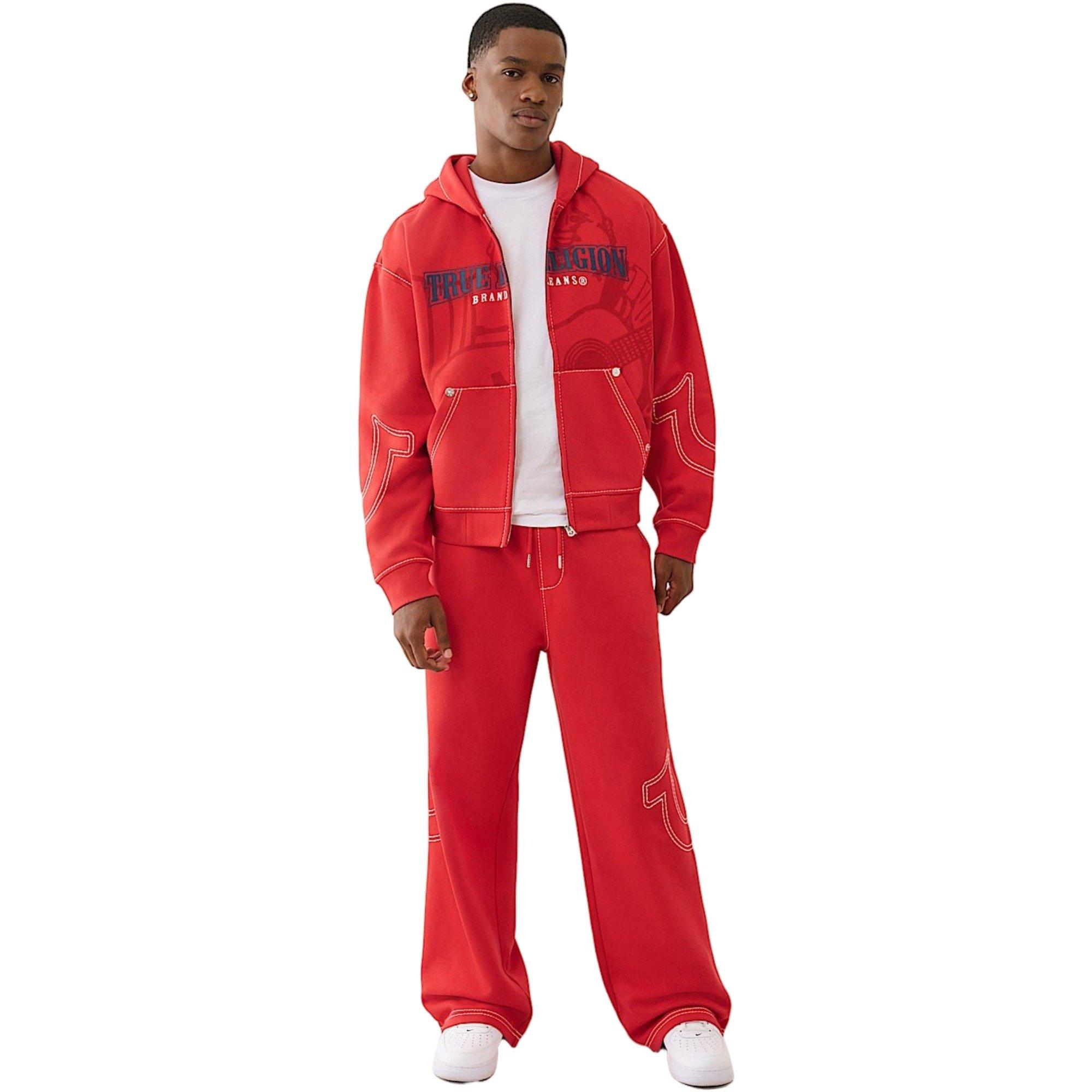 True Religion Men's Buddha Big T Full-Zip Jacket - RED Thumbnail View 6