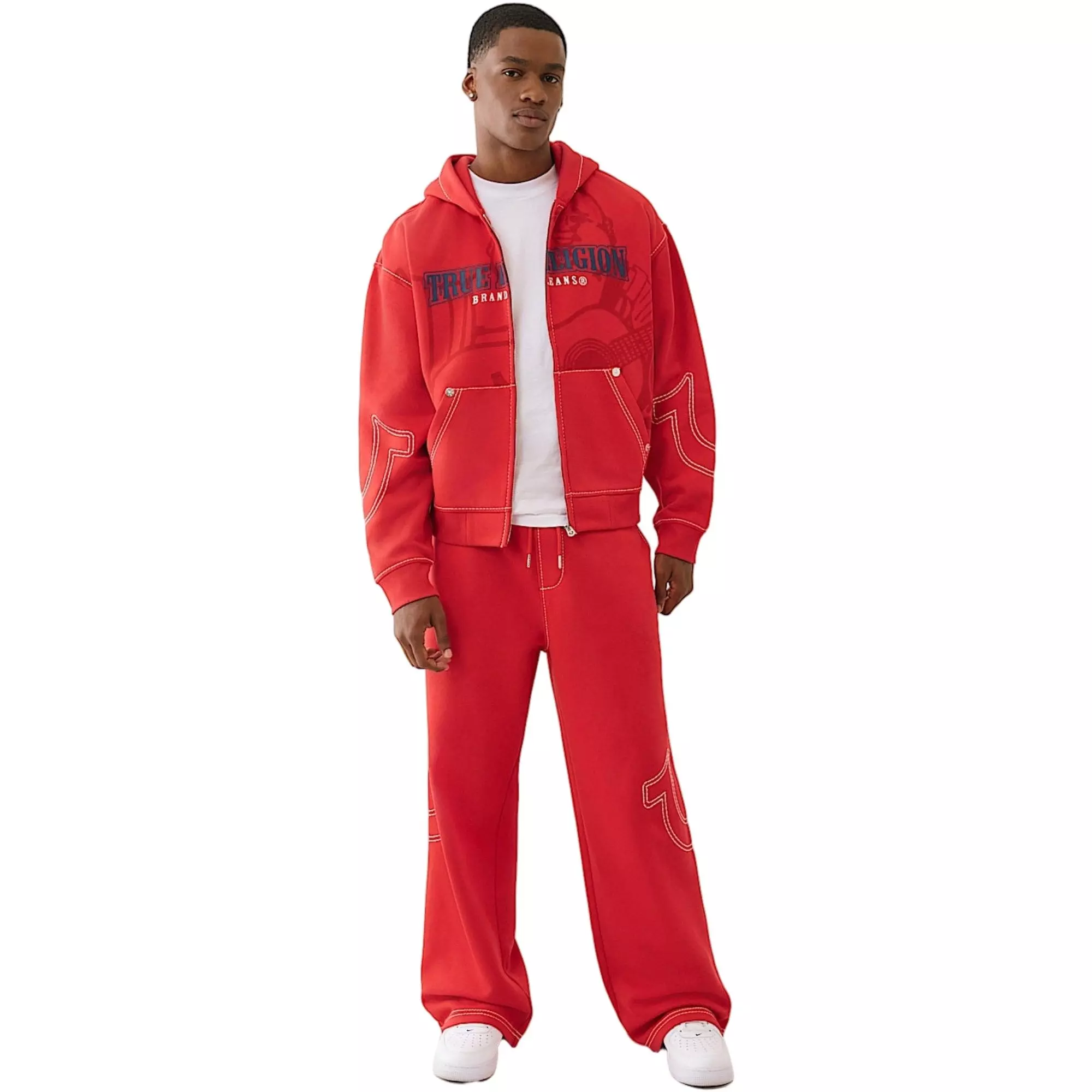 True Religion Men's Buddha Big T Full-Zip Jacket - RED