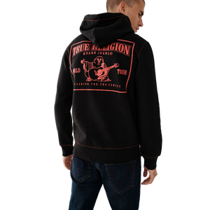 True Religion Men's Big T Zip Up Jacket