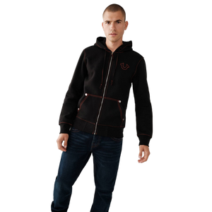 True Religion Men's Big T Zip Up Jacket