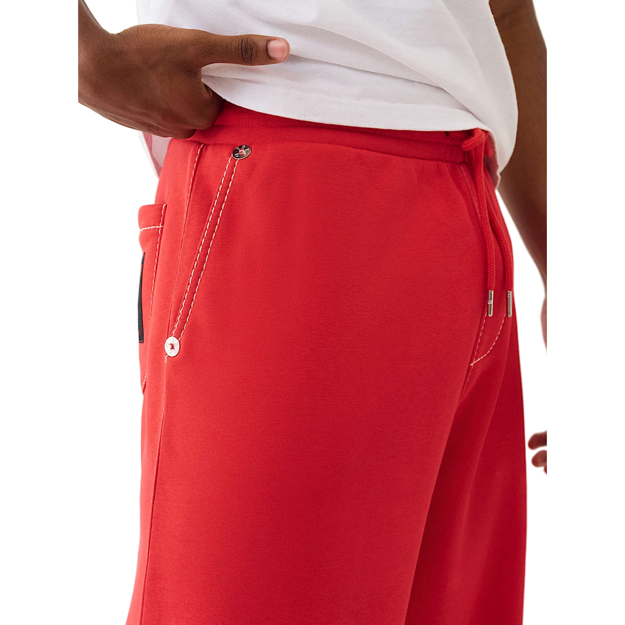 True Religion Men's Baggy T Pants - RED Thumbnail View 3