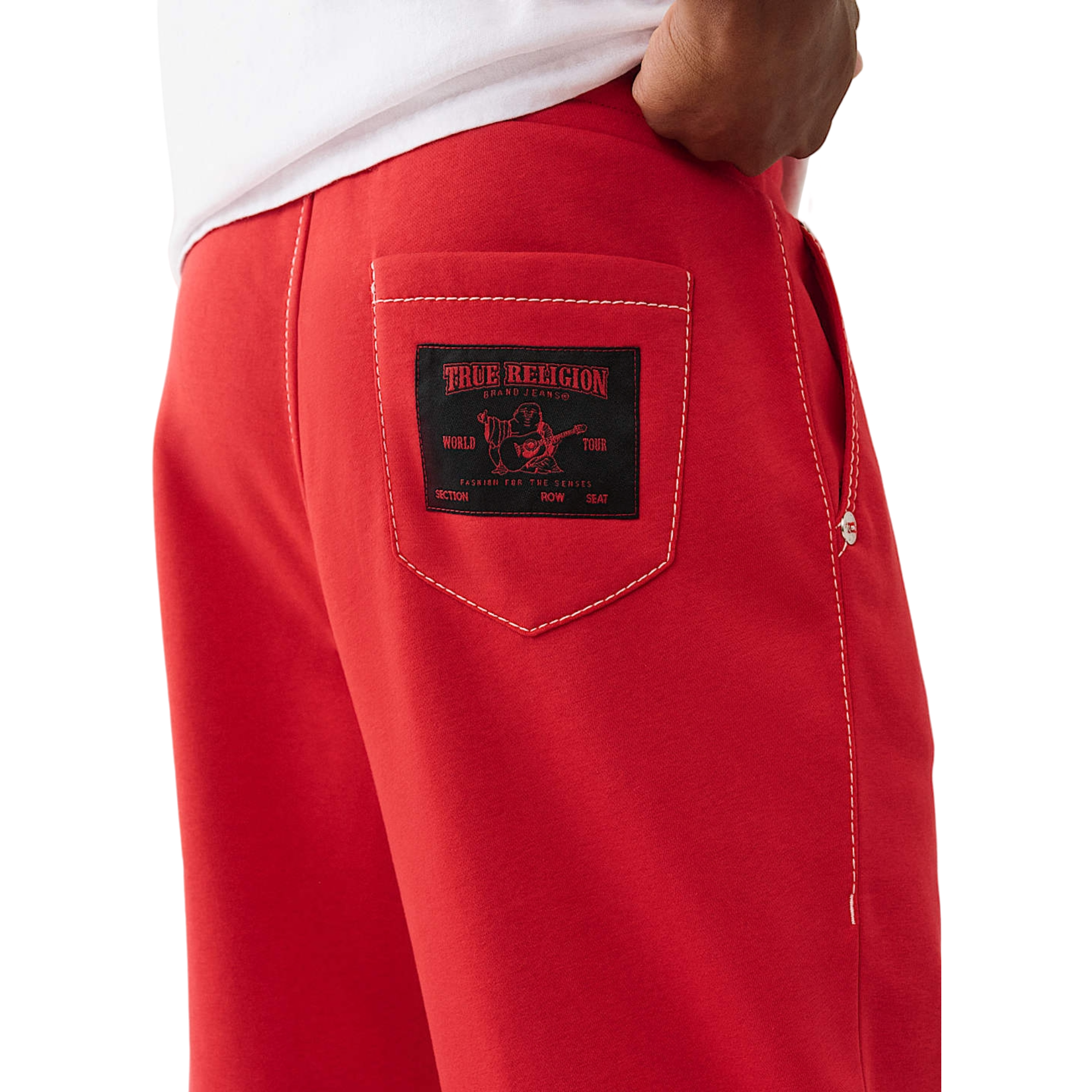 True Religion Men's Baggy T Pants - RED Thumbnail View 4