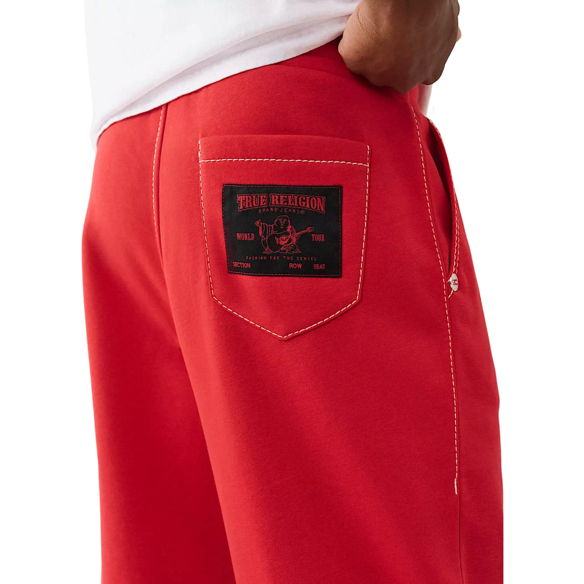 True Religion Men's Baggy T Pants - RED