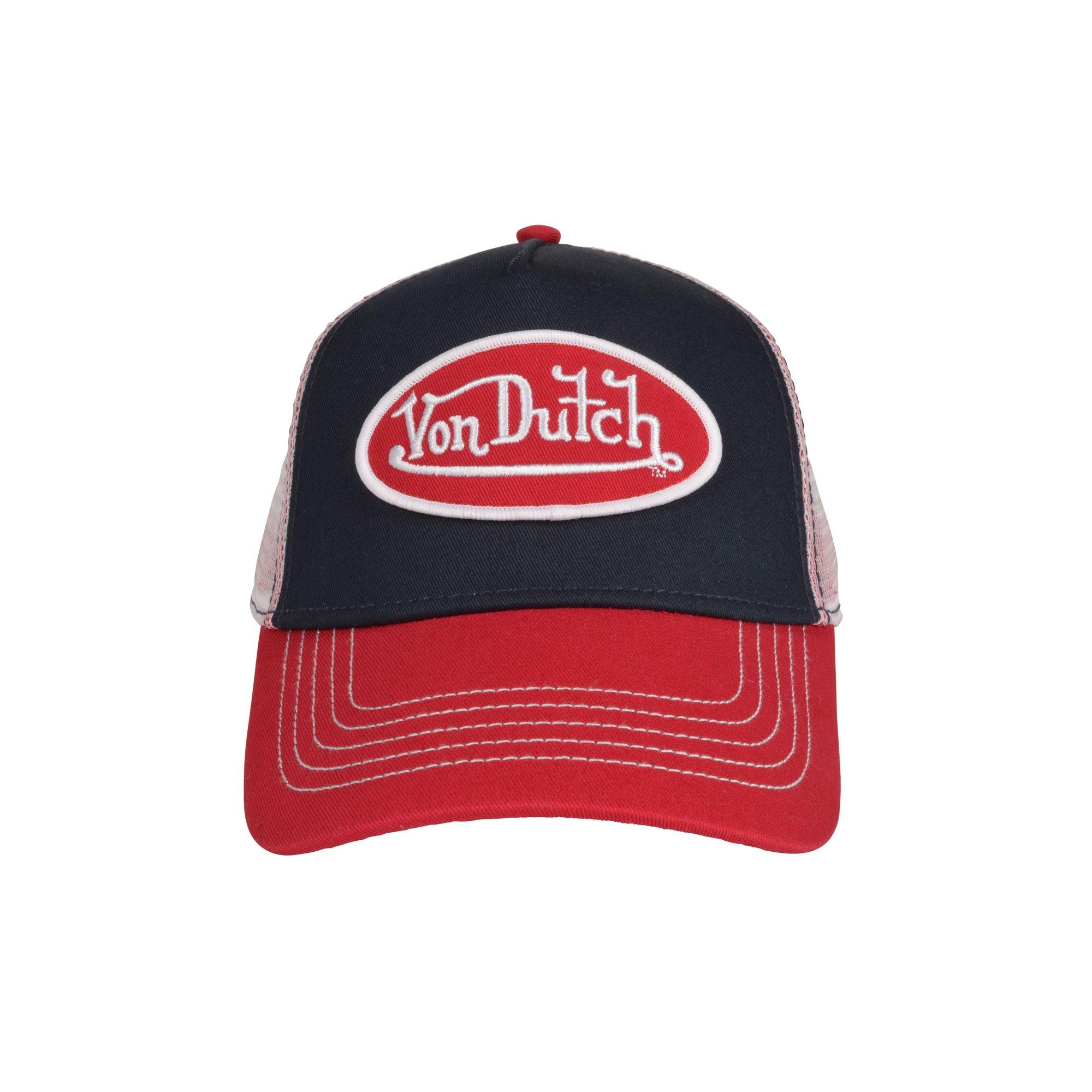 Von Dutch Staple Navy/Red Trucker Snapback Hat