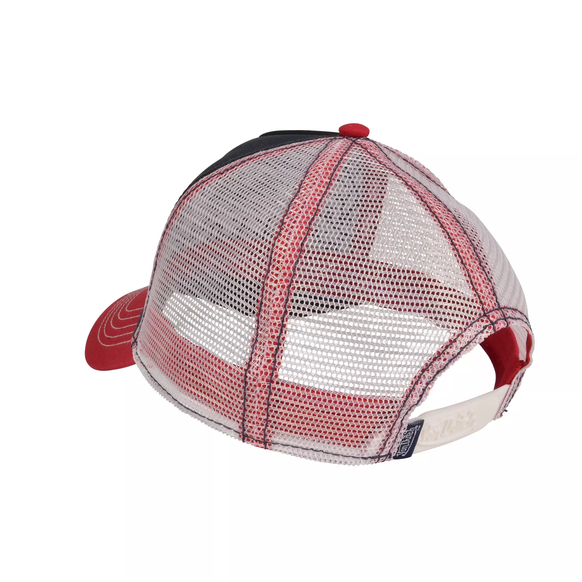 Von Dutch Staple Trucker Snapback Hat-Navy/Red - NAVY/RED