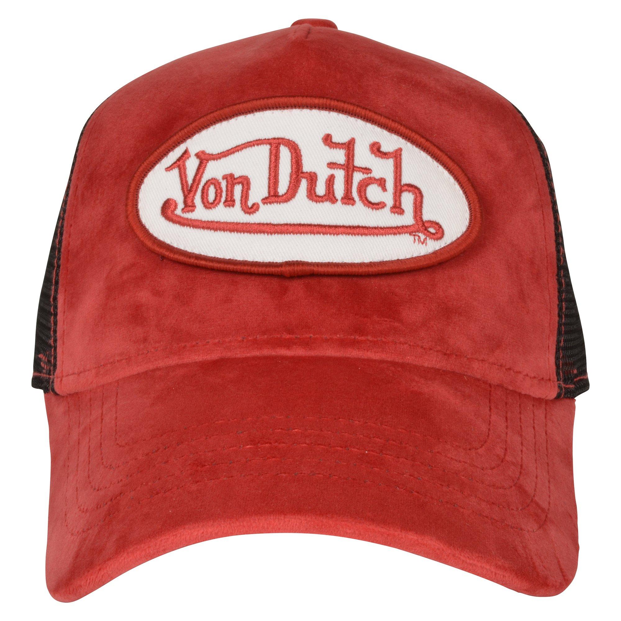 Von Dutch Red Velvet Trucker Snapback Hat