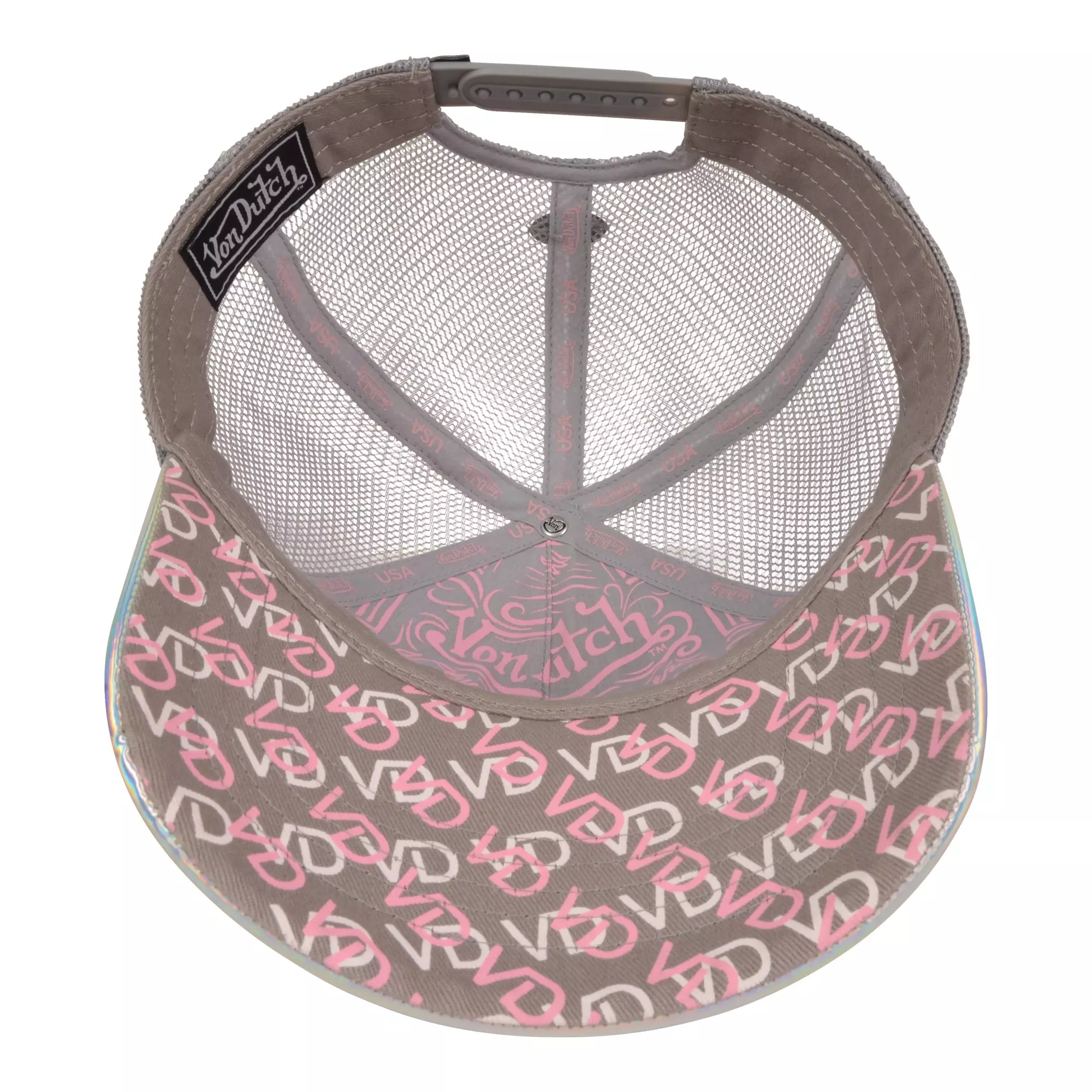Von Dutch Ibiza Trucker Snapback Hat- Stealth Silver