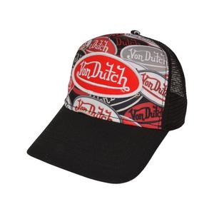 Von Dutch Billboard Trucker Snapback Hat-Black
