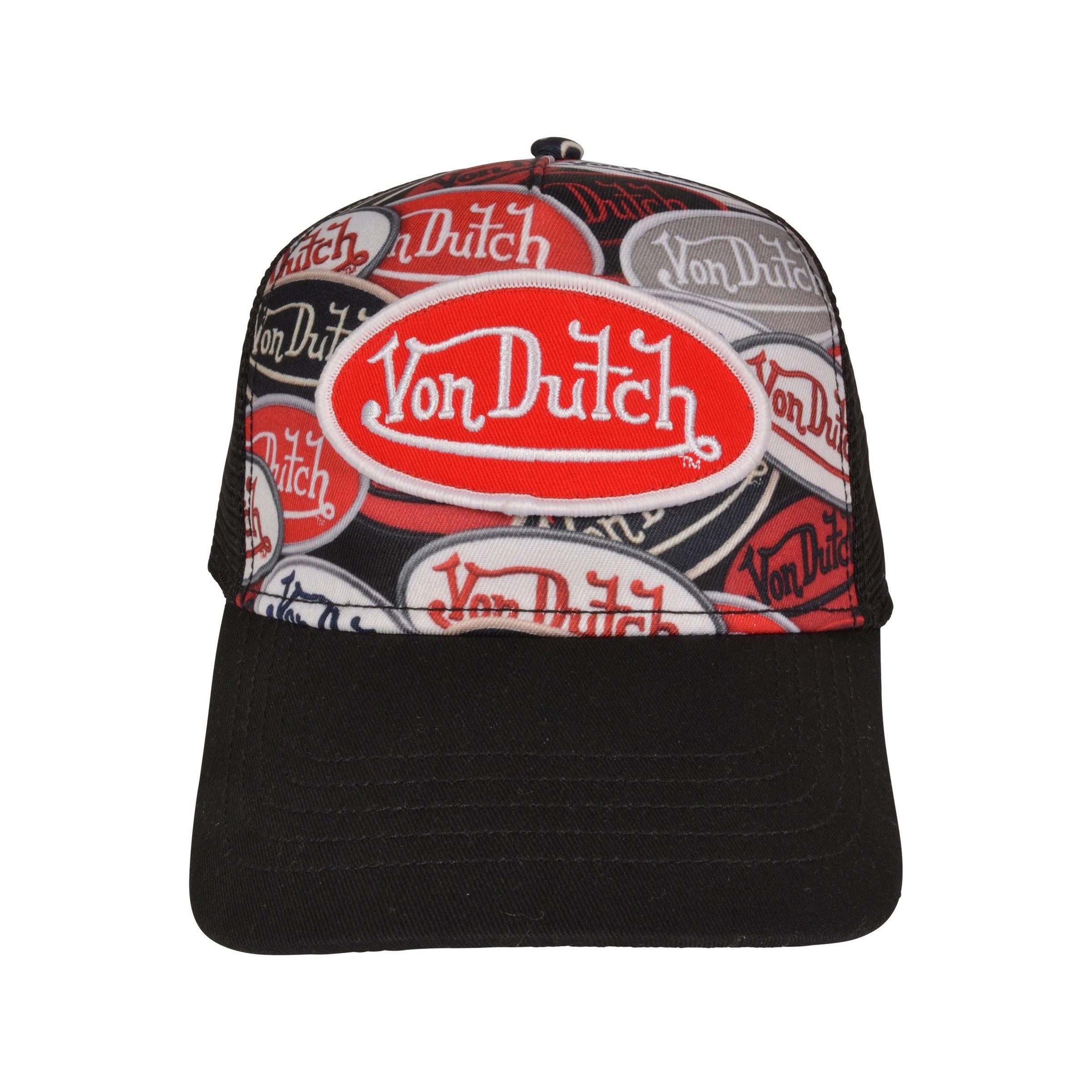 Von Dutch Billboard Trucker Snapback Hat-Black - BLACK Thumbnail View 2