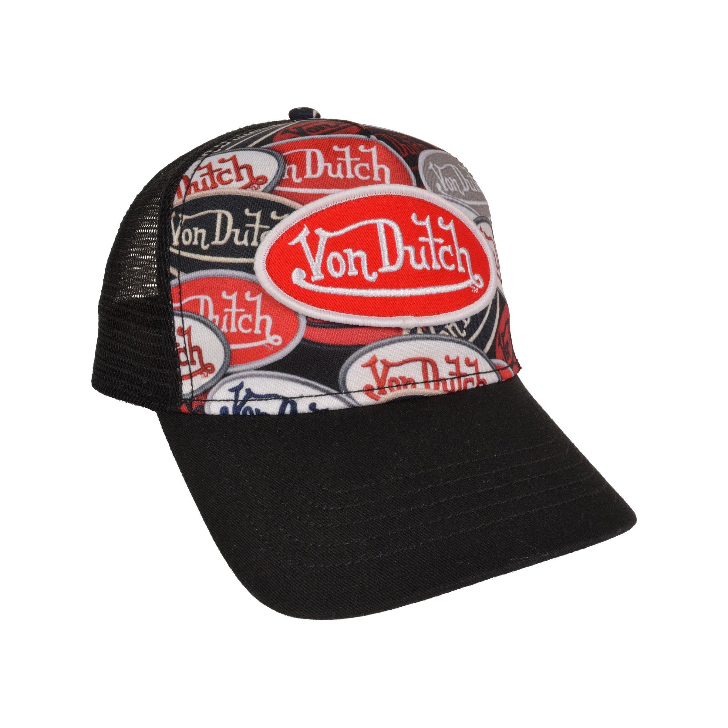Von Dutch Billboard Trucker Snapback Hat-Black - BLACK Thumbnail View 3