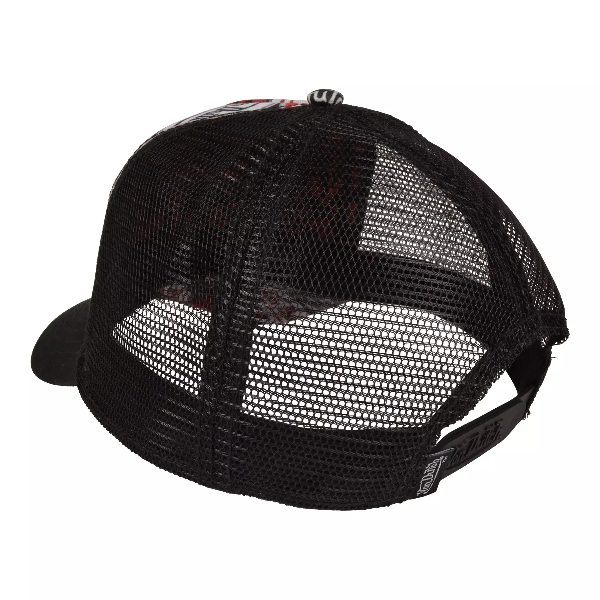 Von Dutch Billboard Trucker Snapback Hat-Black - BLACK