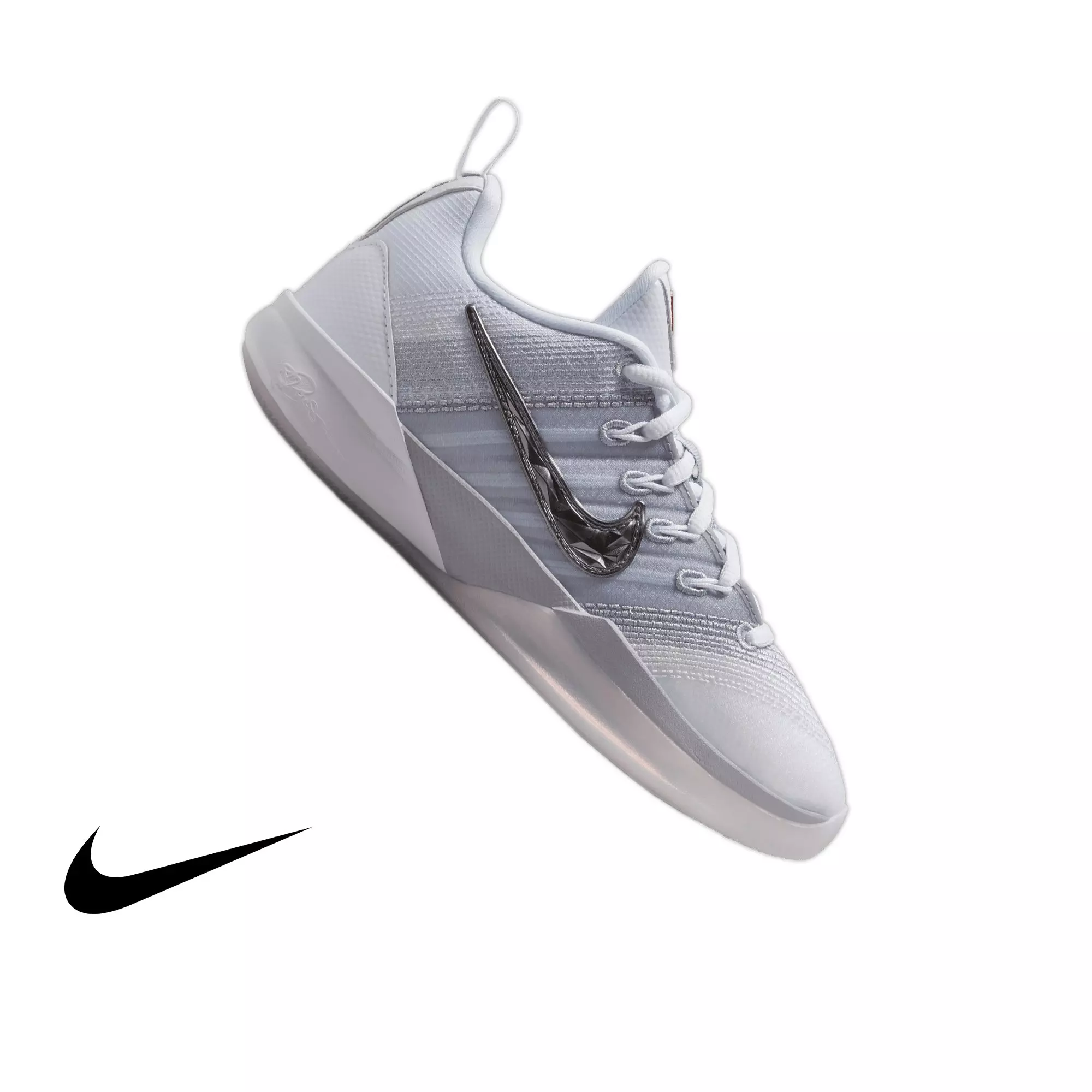 Nike Sabrina "Me vs. Me" Grade School Kids' Basketball Shoe - WHITE/DARK GREY/WOLF GREY