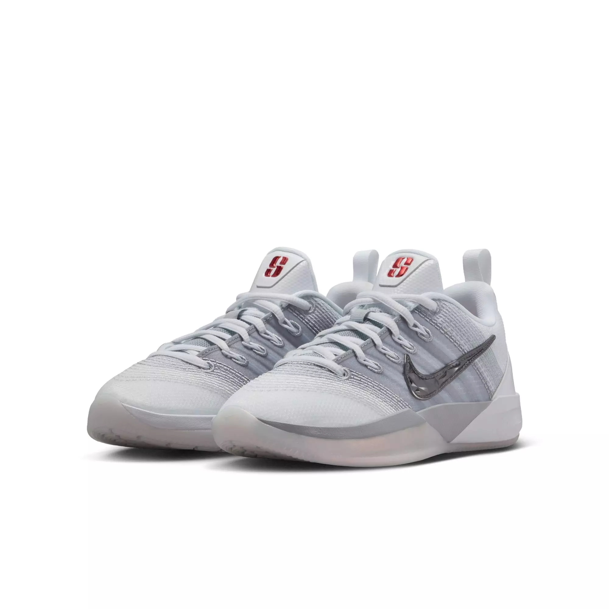 Nike Sabrina "Me vs. Me" Grade School Kids' Basketball Shoe - WHITE/DARK GREY/WOLF GREY
