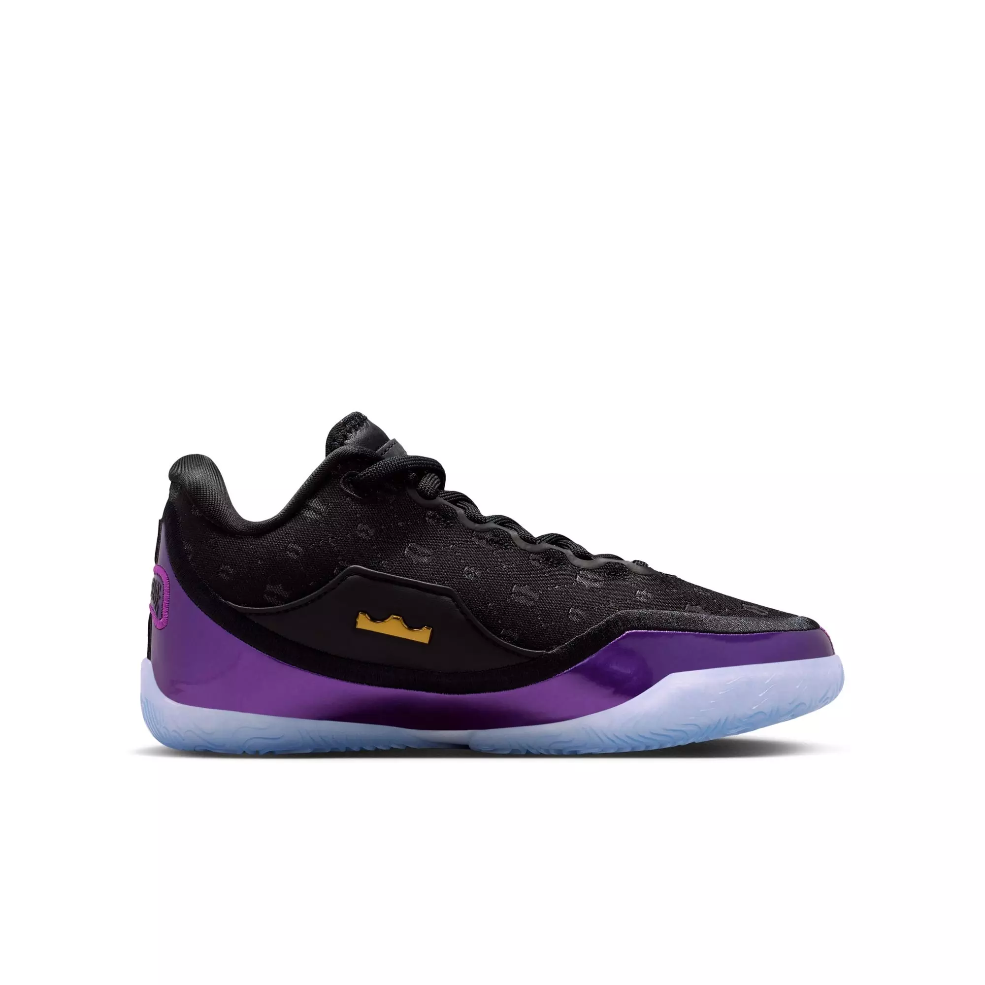Nike LeBron XXIII "Chosen One" Grade School Kids' Basketball Shoe - BLACK/METALLIC GOLD/VIVID PURPLE