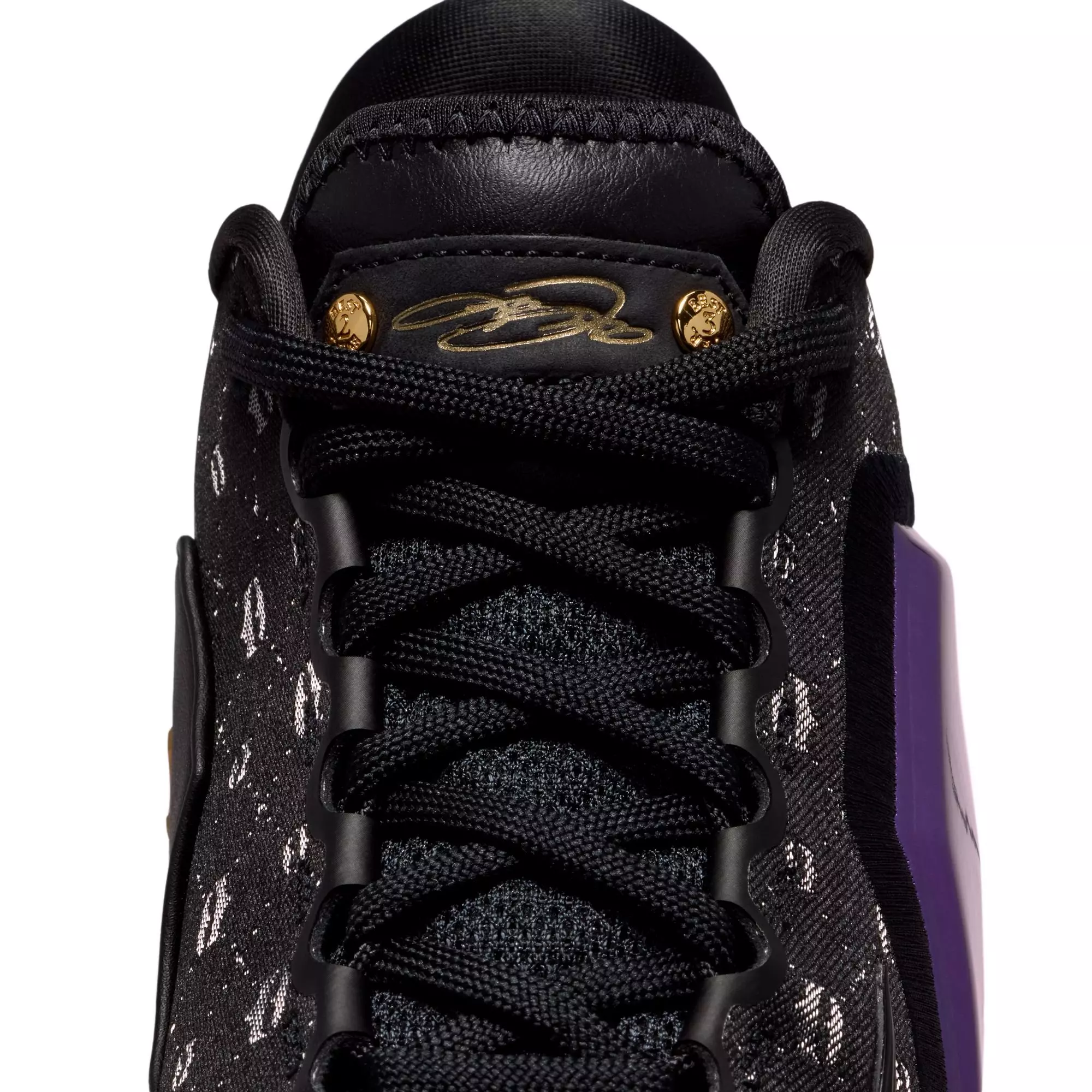 Nike LeBron XXIII "Chosen One" Grade School Kids' Basketball Shoe - BLACK/METALLIC GOLD/VIVID PURPLE