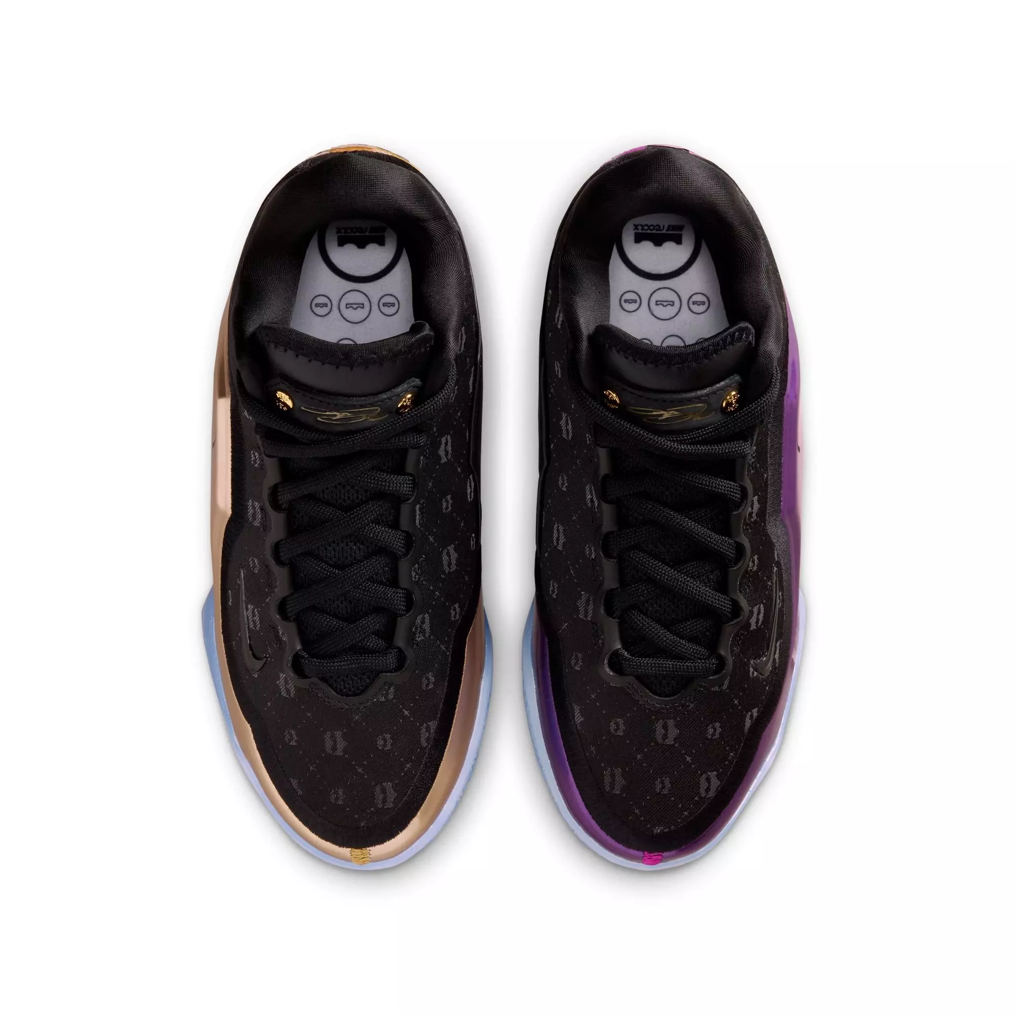 Nike LeBron XXIII "Chosen One" Grade School Kids' Basketball Shoe - BLACK/METALLIC GOLD/VIVID PURPLE