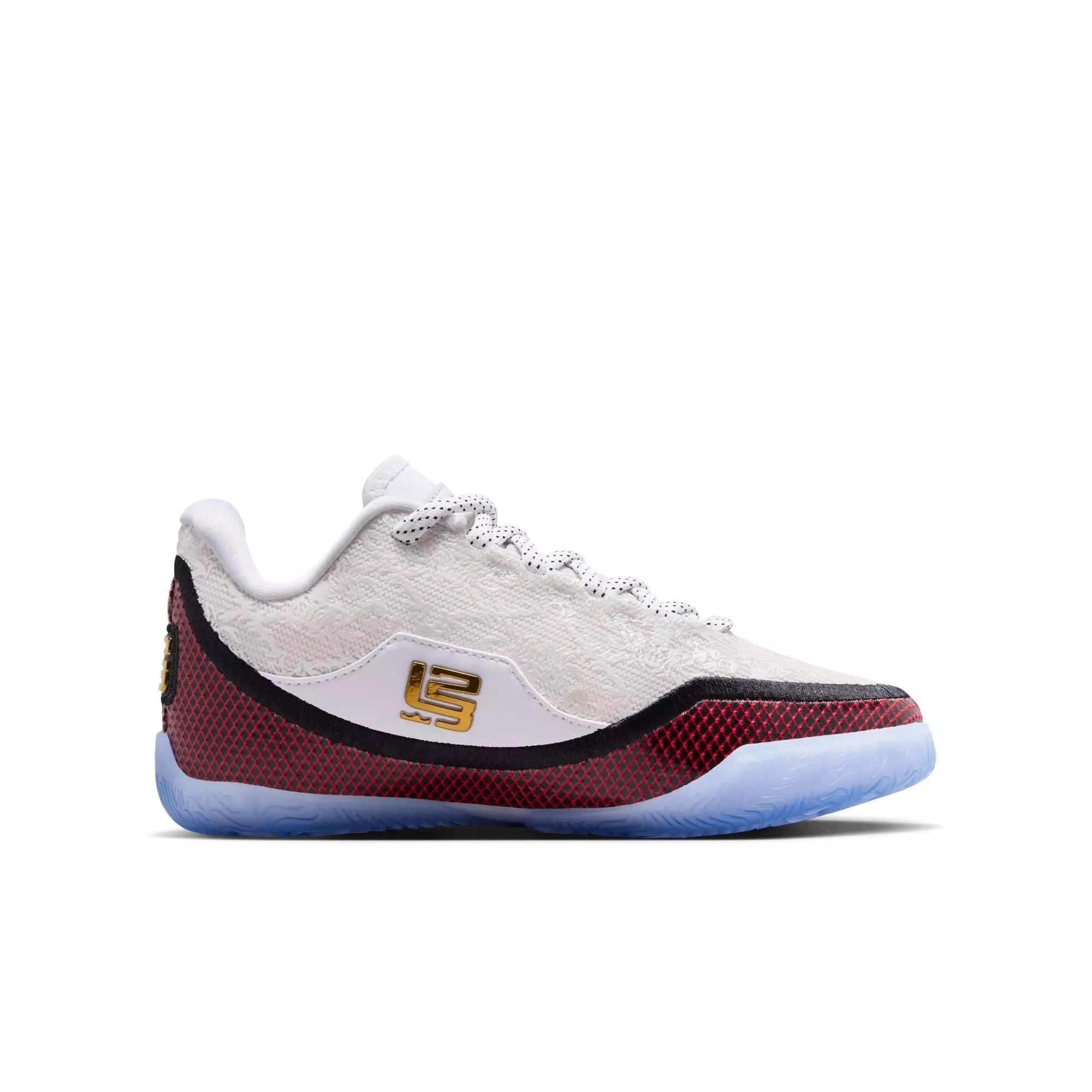 Nike LeBron XXIII "Grand Opening" Grade School Kids' Basketball Shoe - WHITE/METALLIC GOLD/UNIVERSITY RED