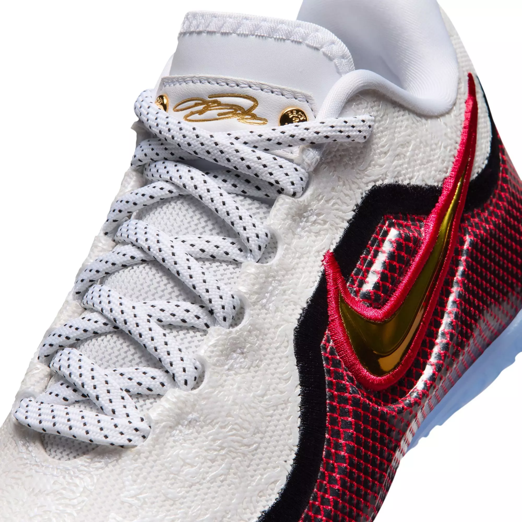 Nike LeBron XXIII "Grand Opening" Grade School Kids' Basketball Shoe - WHITE/METALLIC GOLD/UNIVERSITY RED