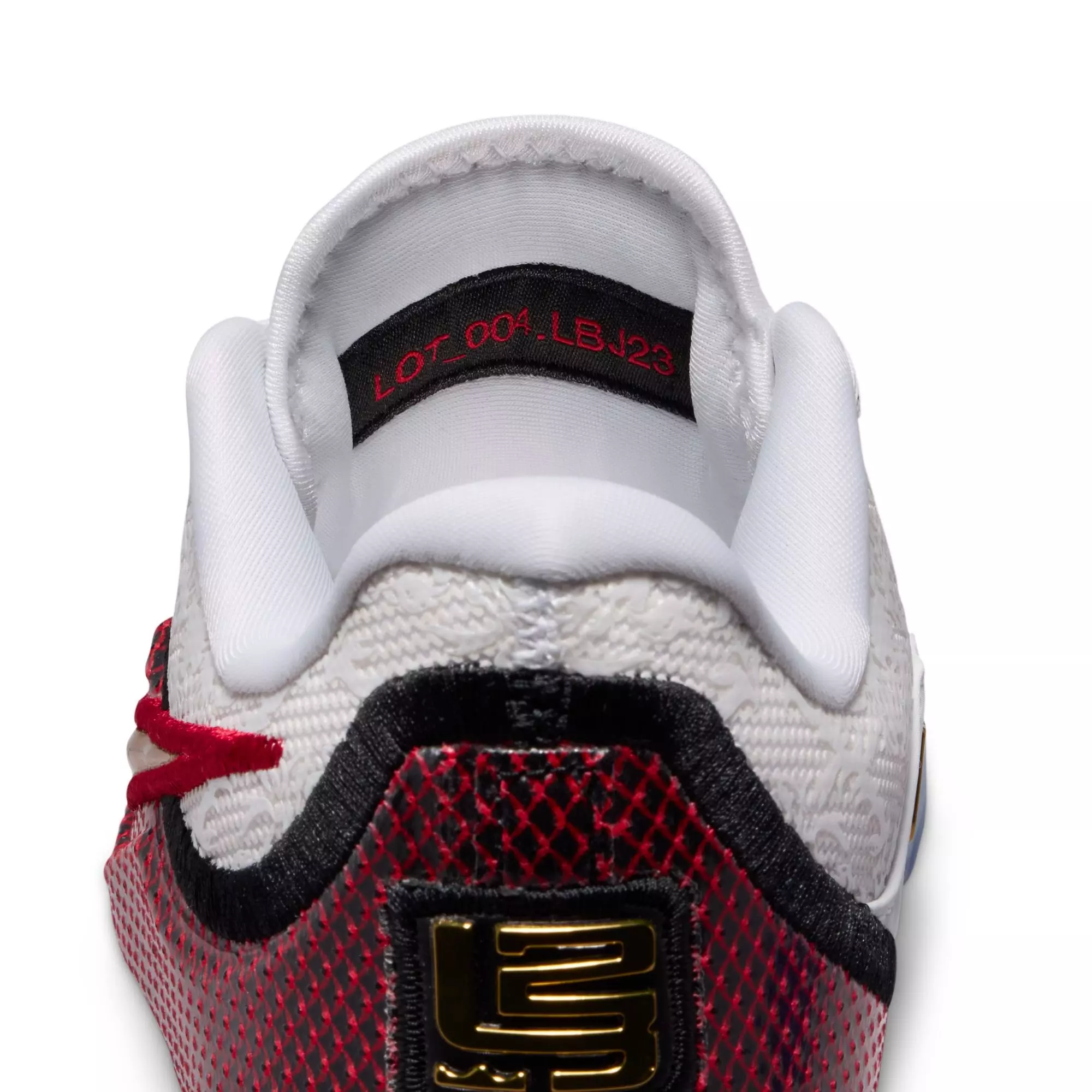 Nike LeBron XXIII "Grand Opening" Grade School Kids' Basketball Shoe - WHITE/METALLIC GOLD/UNIVERSITY RED