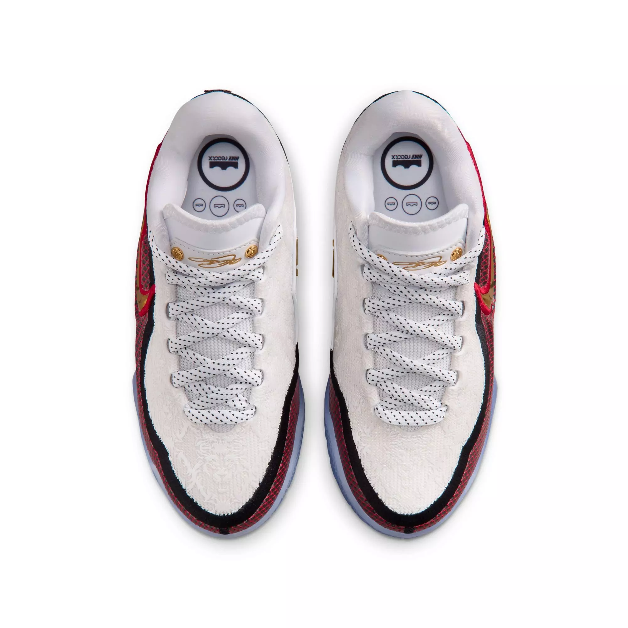 Nike LeBron XXIII "Grand Opening" Grade School Kids' Basketball Shoe - WHITE/METALLIC GOLD/UNIVERSITY RED