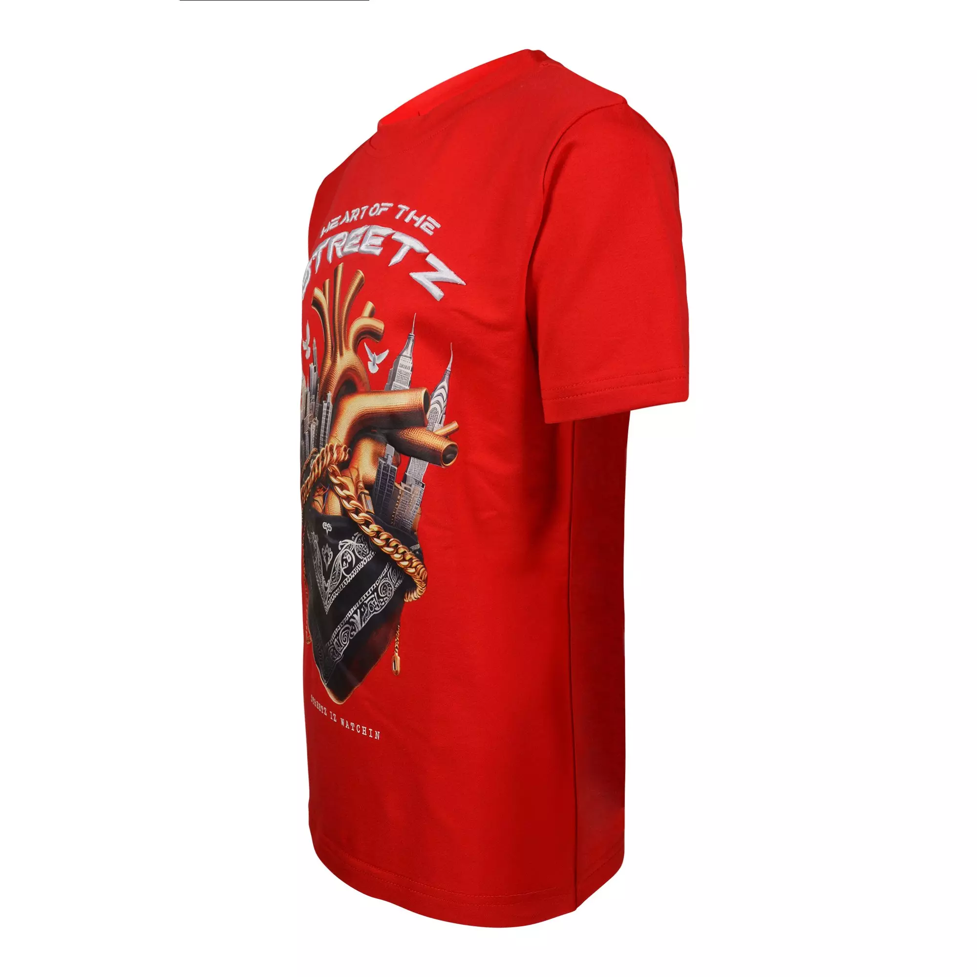Streetz Iz Watchin Big Boys' Heart Of The Streetz Tee - RED