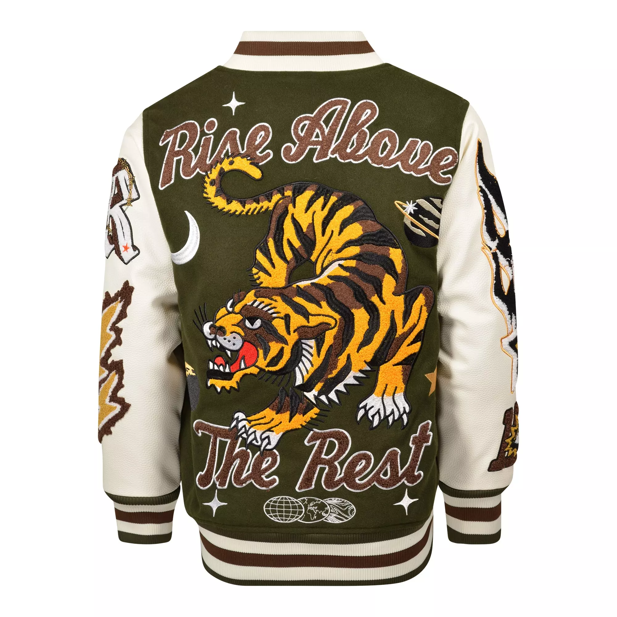 Reason Big Boys' Varsity Jacket - Olive - OLIVE