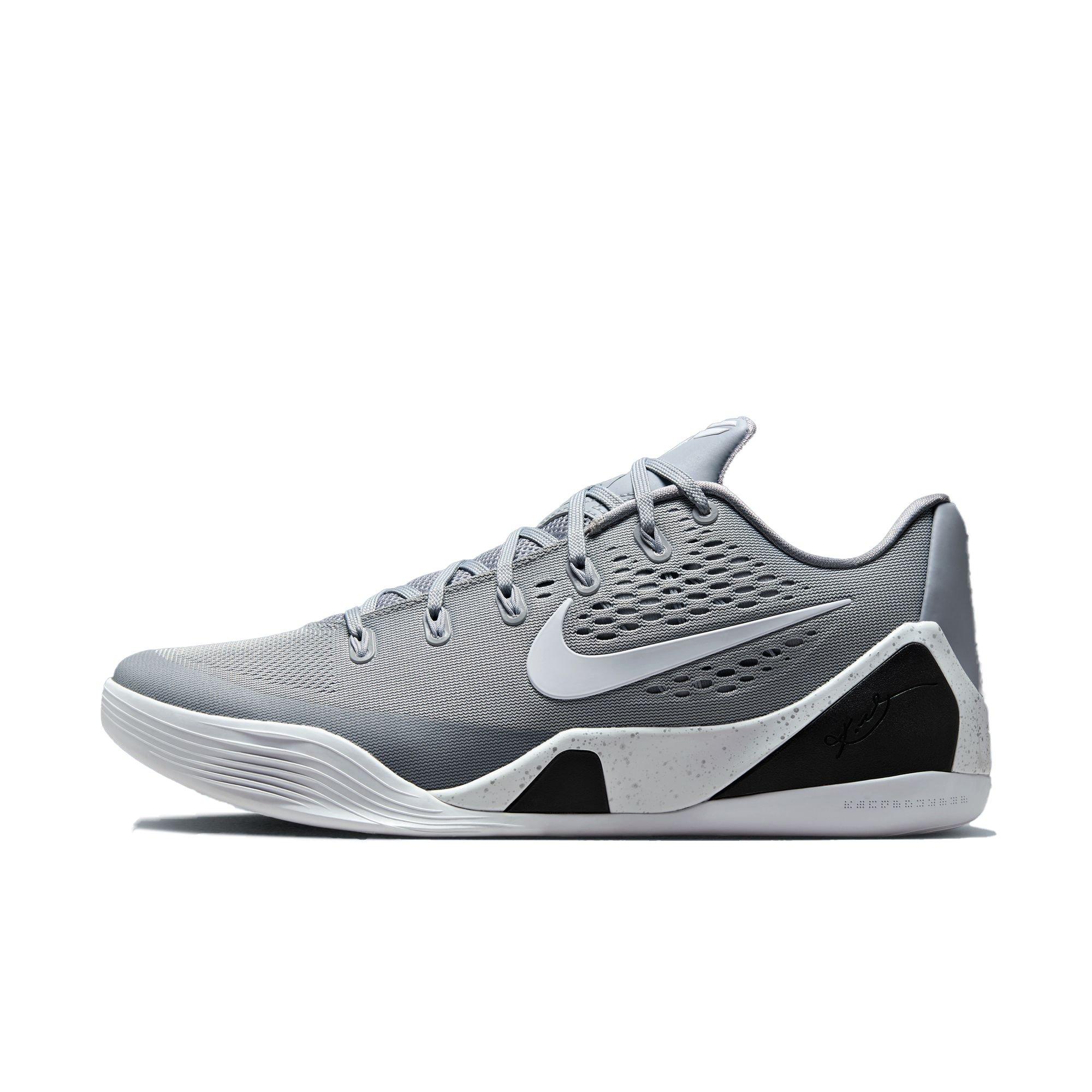 Nike Kobe IX Elite Low EM Protro "Wolf Grey" Men's Basketball Shoe - WOLF GREY/WHITE Thumbnail View 7