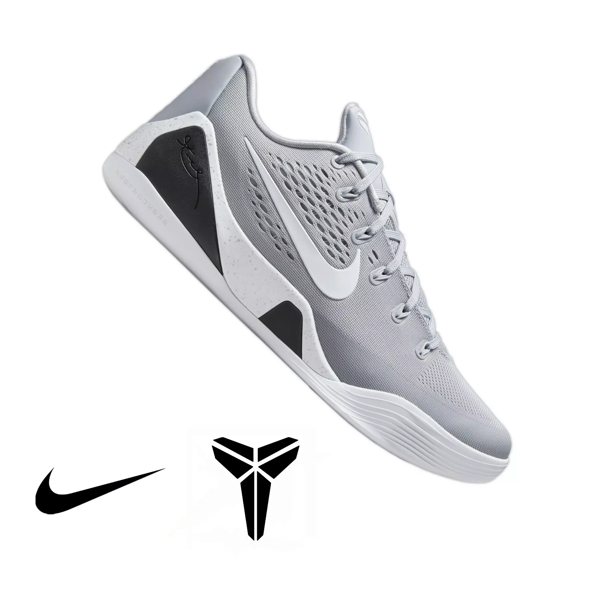 Nike Kobe IX Elite Low EM Protro "Wolf Grey" Men's Basketball Shoe - WOLF GREY/WHITE