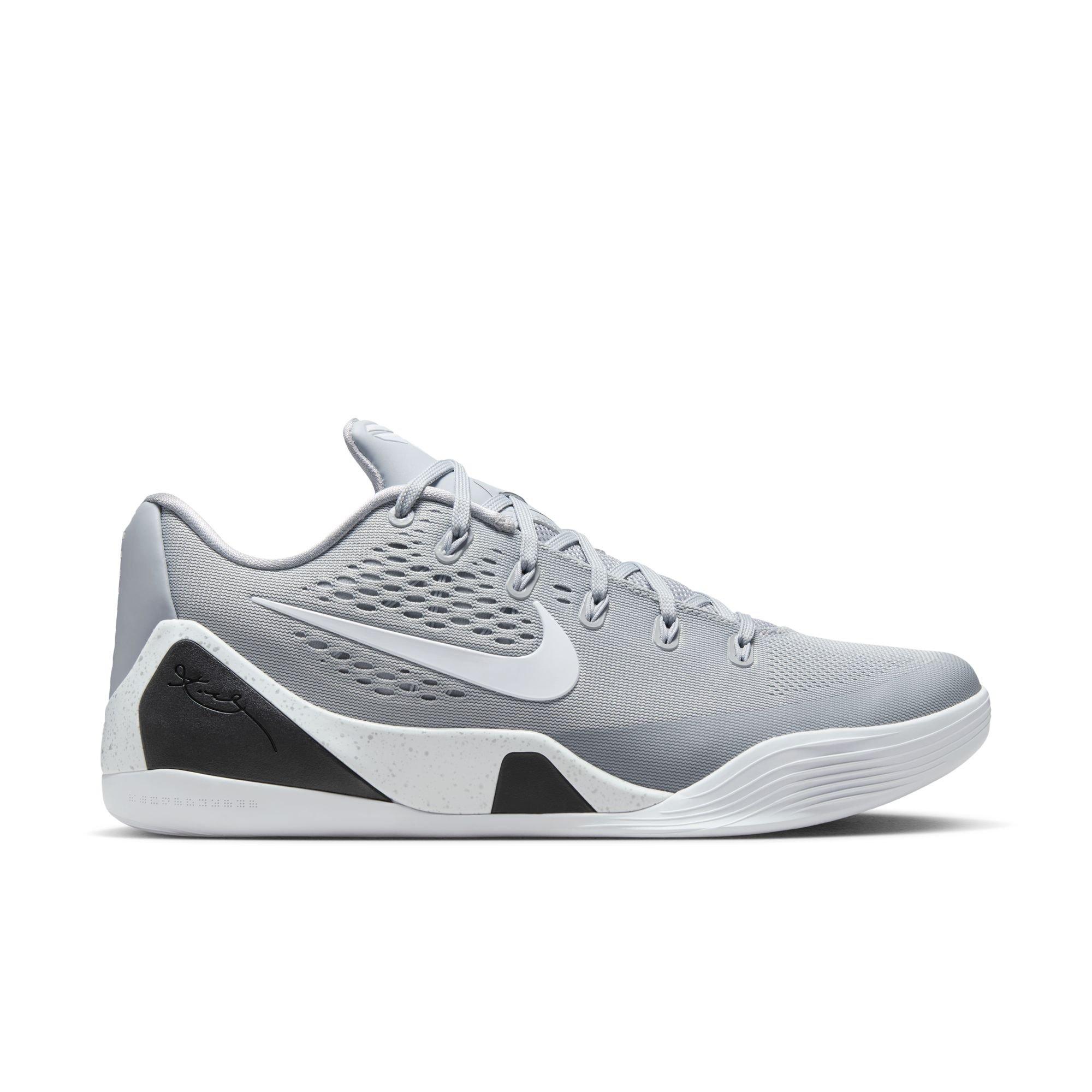 Nike Kobe IX Elite Low EM Protro "Wolf Grey" Men's Basketball Shoe - WOLF GREY/WHITE Thumbnail View 1