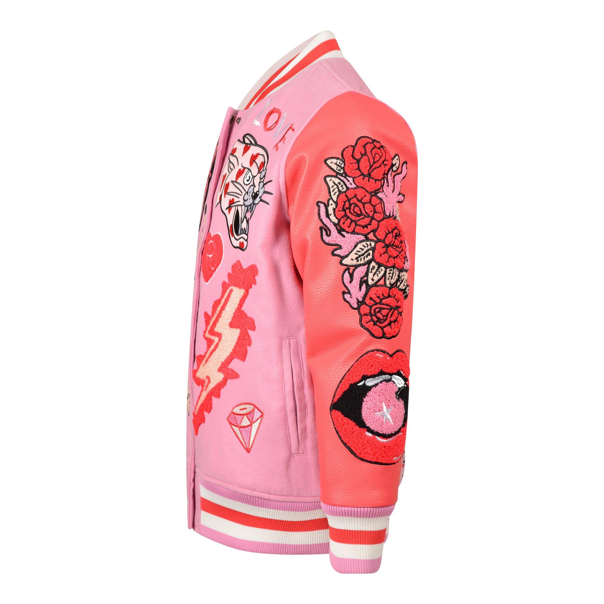 Reason Varsity Big Girls' Pink Jacket