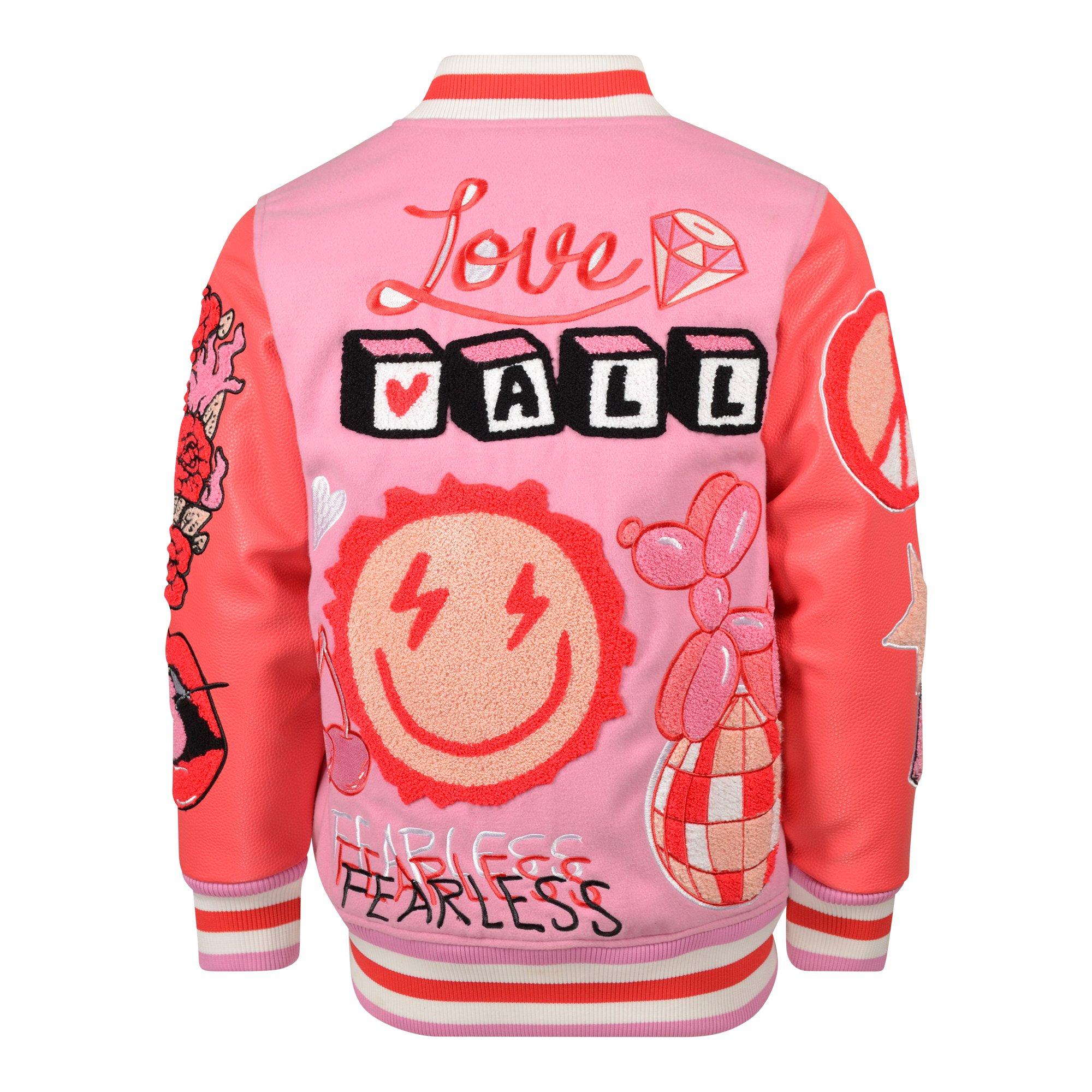 Reason Varsity Big Girls' Pink Jacket