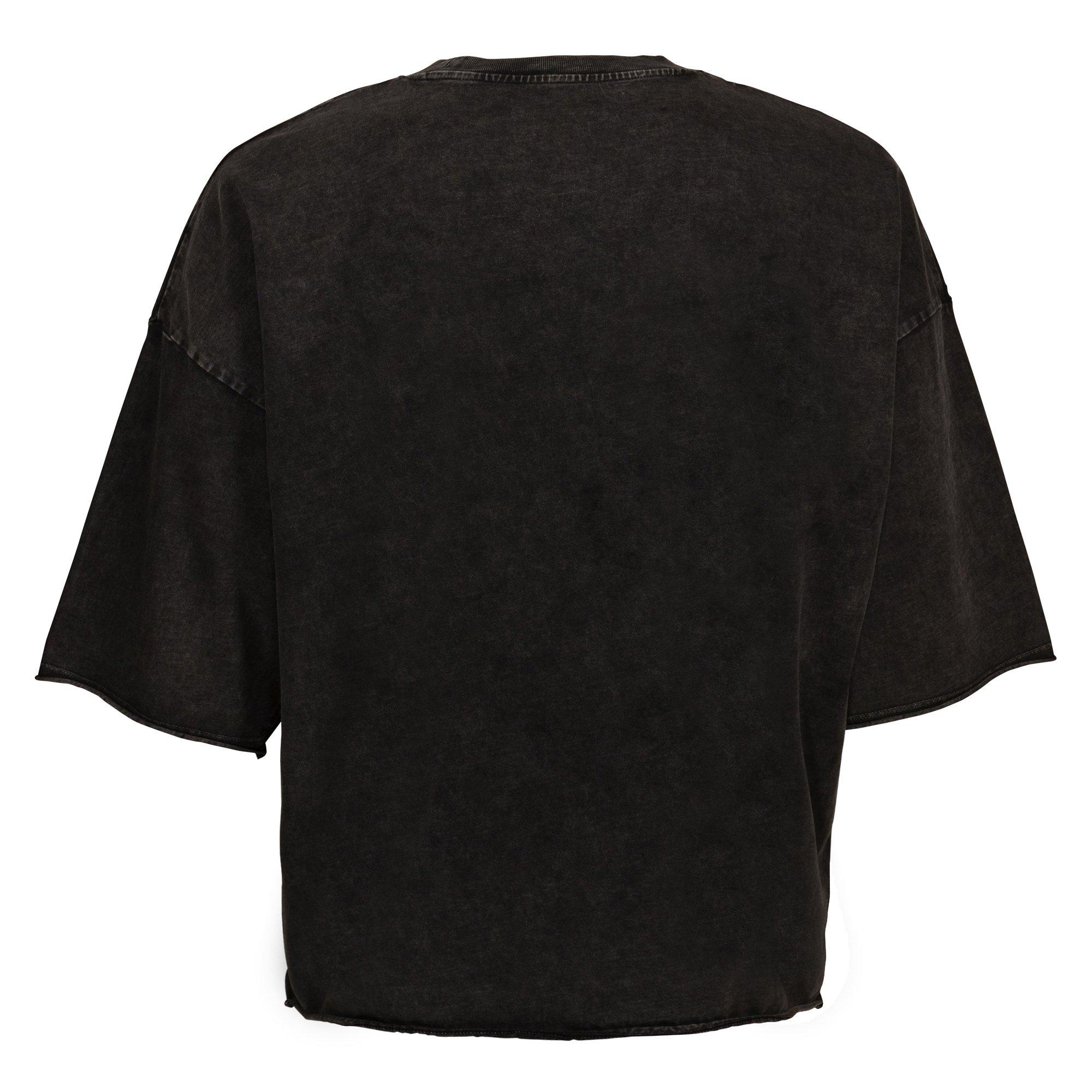 Freeze Max Men's Hollywood Rose Crop Tee - Washed Black - BLACK Thumbnail View 3