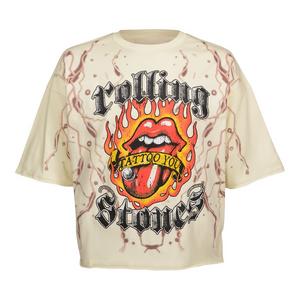 Freeze Max Men's Pierced Tongue Cropped Tee - Eggshell