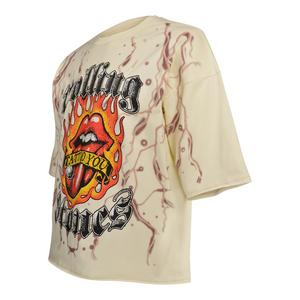 Freeze Max Men's Pierced Tongue Cropped Tee - Eggshell