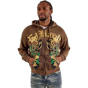 Ed Hardy Men's Cross Full-ZIp Fleece Jacket