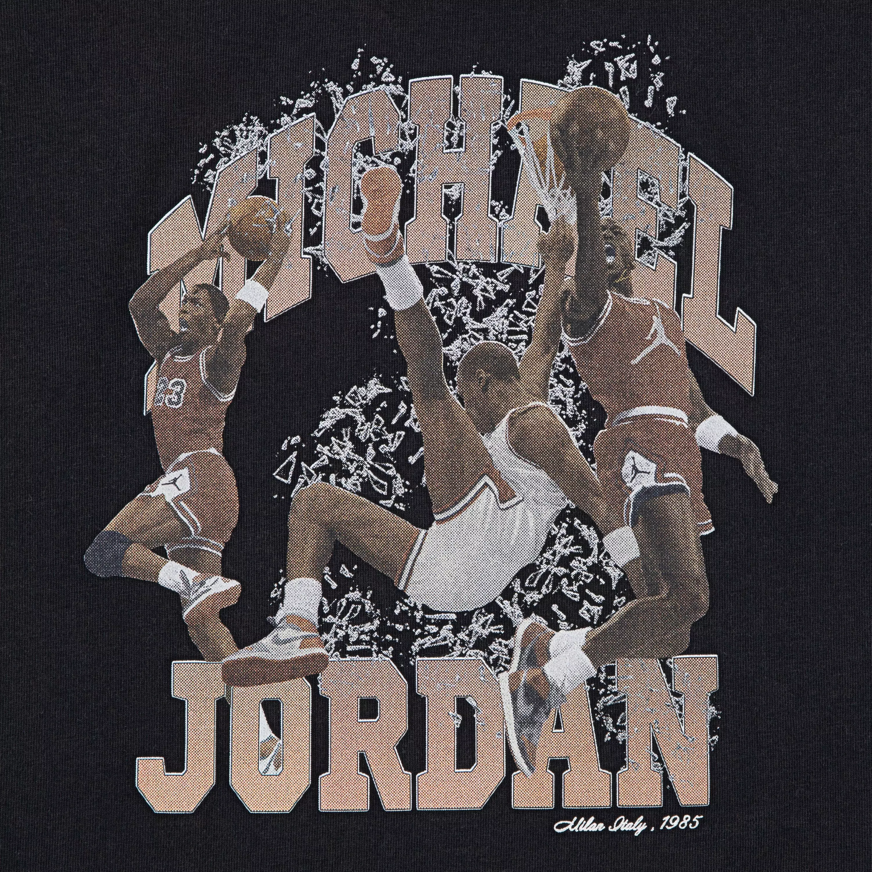 Jordan Big Boys' Shatterboard Tee - Black - BLACK/ORANGE
