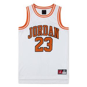Jordan Big Boys' Basketball Jersey - White/Orange