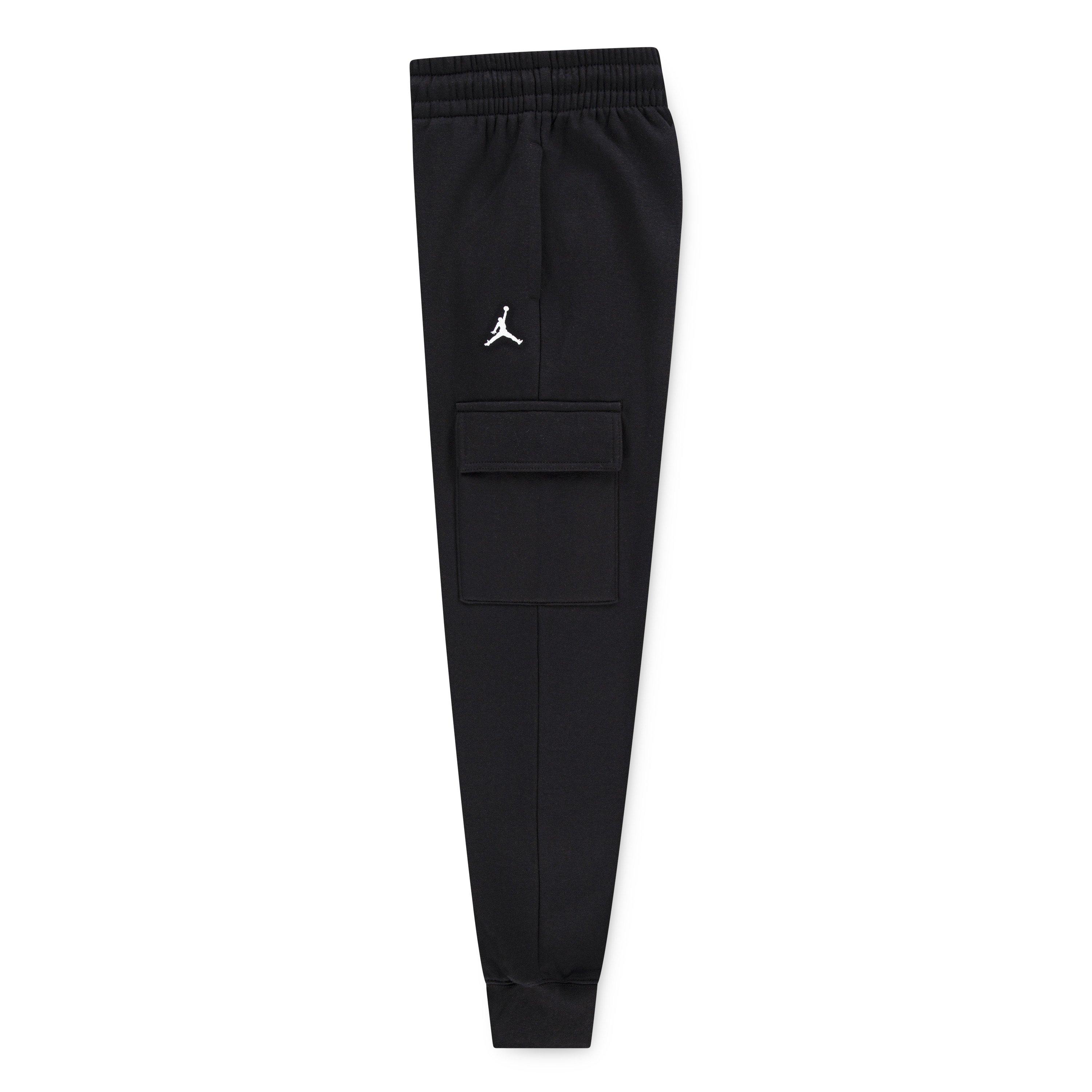 Jordan Big Boys' Fleece Cargo Pants - Black - BLACK